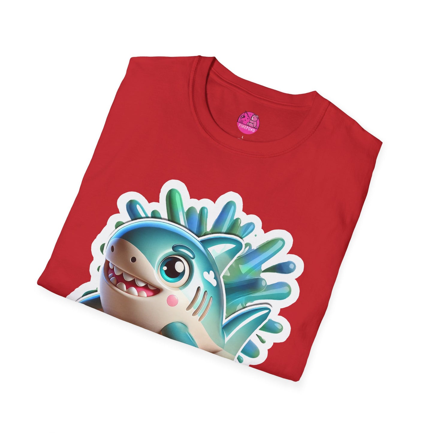 Marky the Shark Tee - Dive into fun - Unisex Softstyle T-Shirt for Ocean lovers