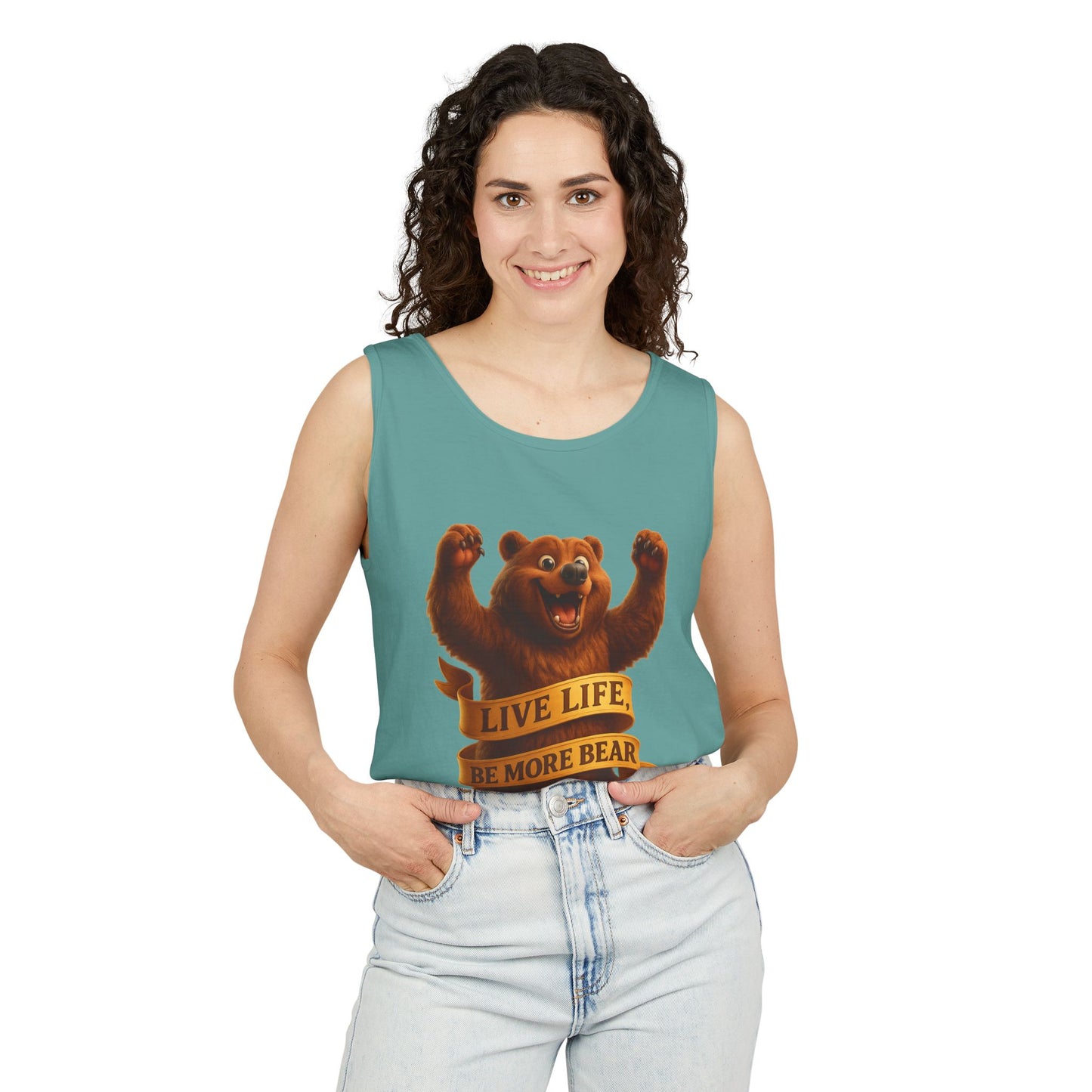Bear Wisdom Tank Top - 'Live Life, Be More Bear'