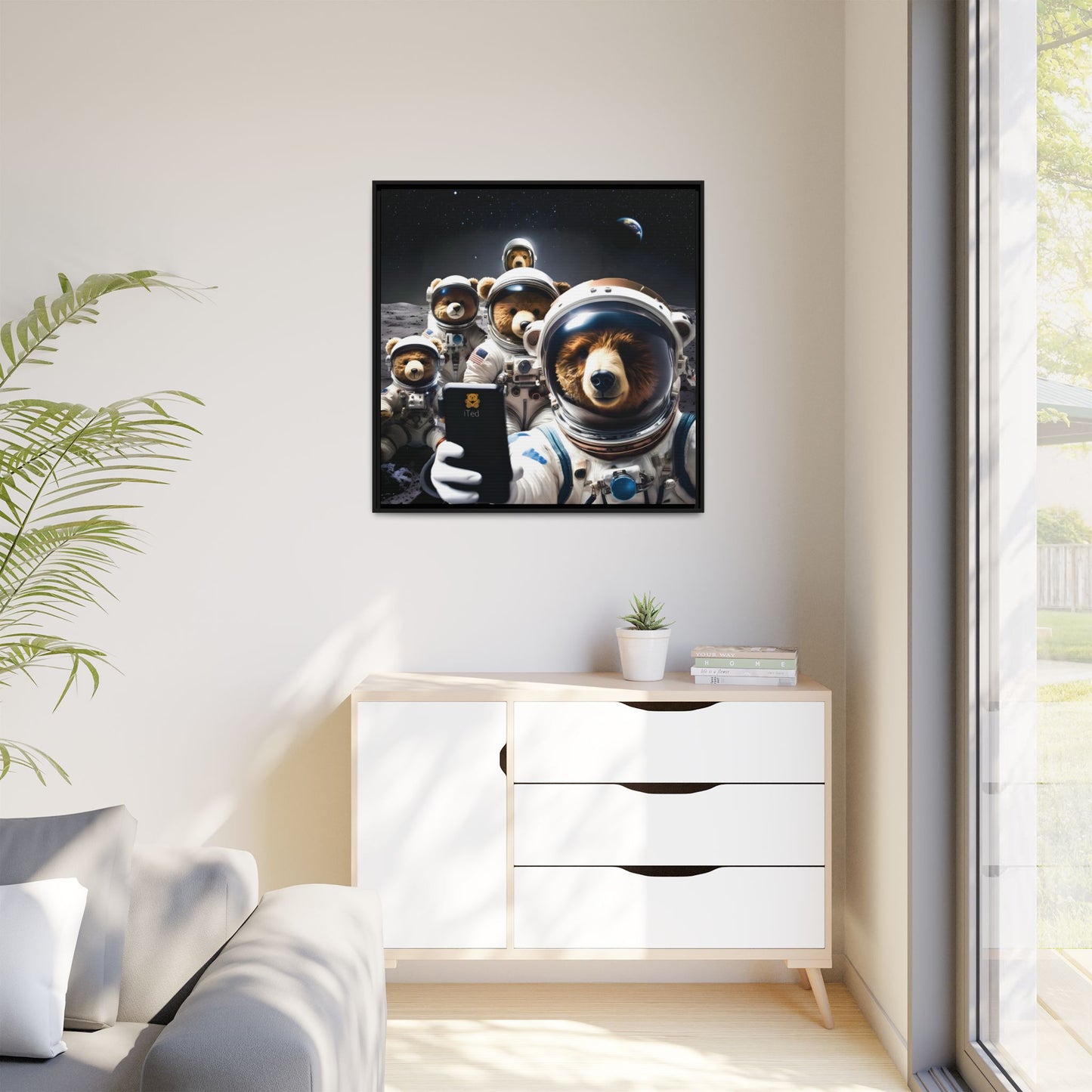 Canvas Print - Mooning Bear Selfie by Andrew McCarter