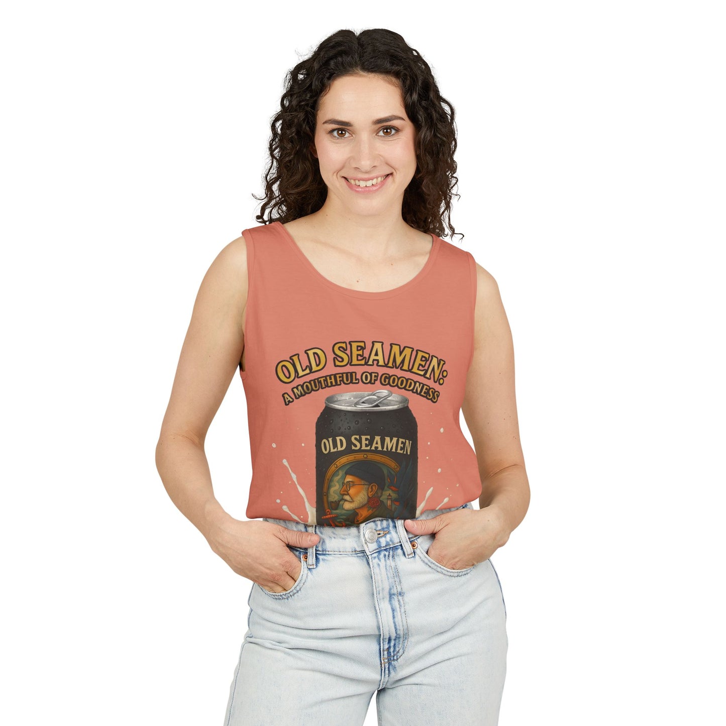 Tank Top Old Seamen Ale T-Shirt Vintage Beer Can Art Naughty Wink