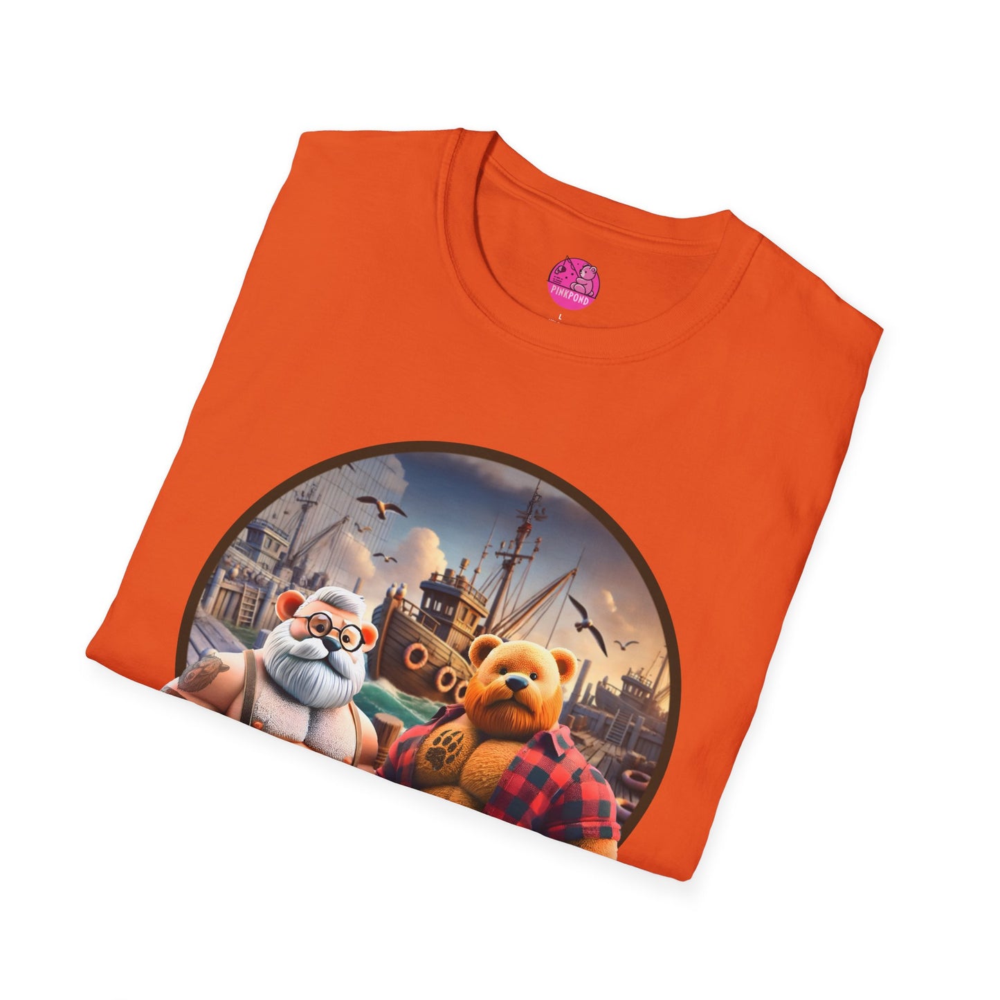 Dockside Daddies T-Shirt - Rugged Bear Seafaring Vibes Tee