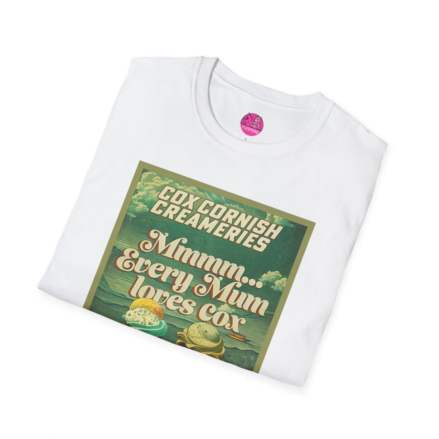 Saucy Vintage Ice Cream T-Shirt - Cox Cornish Creameries Design