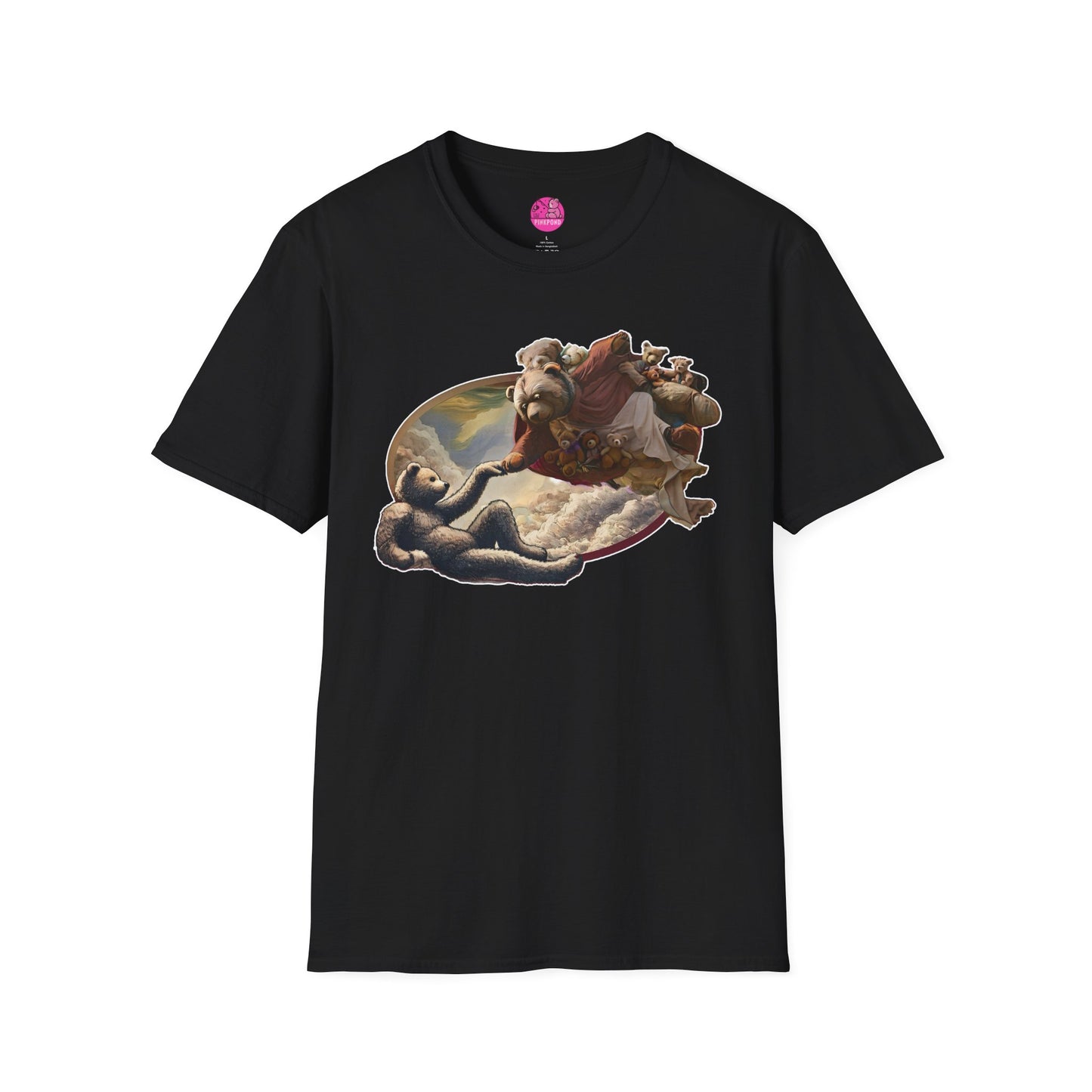Graphic T-Shirt The Creation of Teddy - Art Lover Gift for bear Fans - Unisex Softstyle