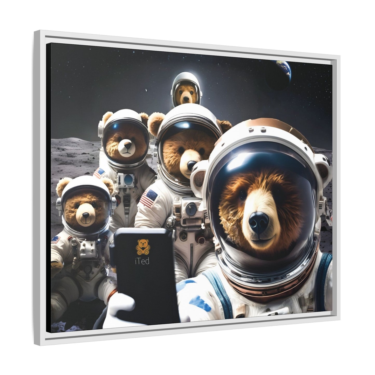 Canvas Print - Mooning Bear Selfie by Andrew McCarter