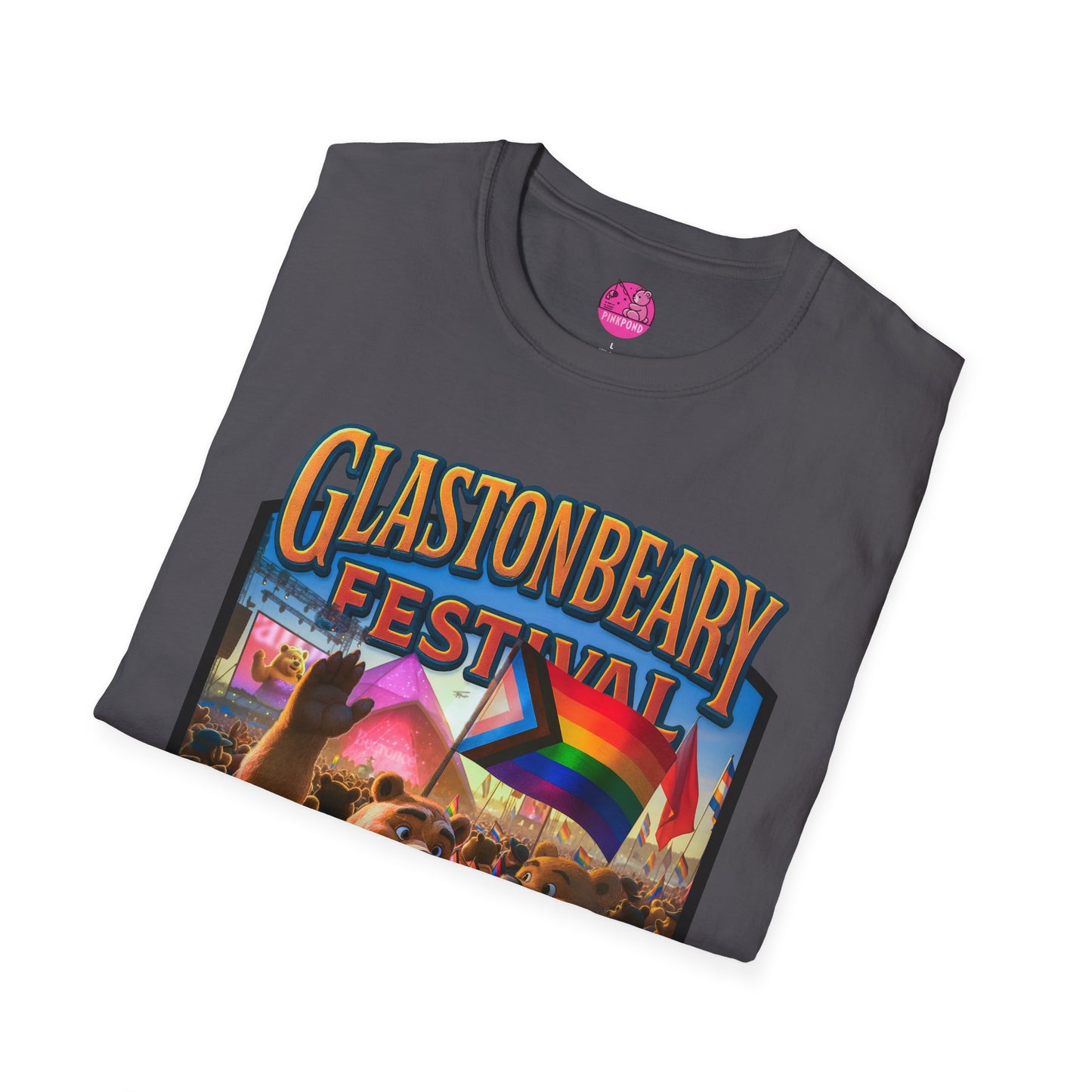 Glastonbeary Festival Unisex Tee - Bear Pride, Queer Joy, Festival Fashion