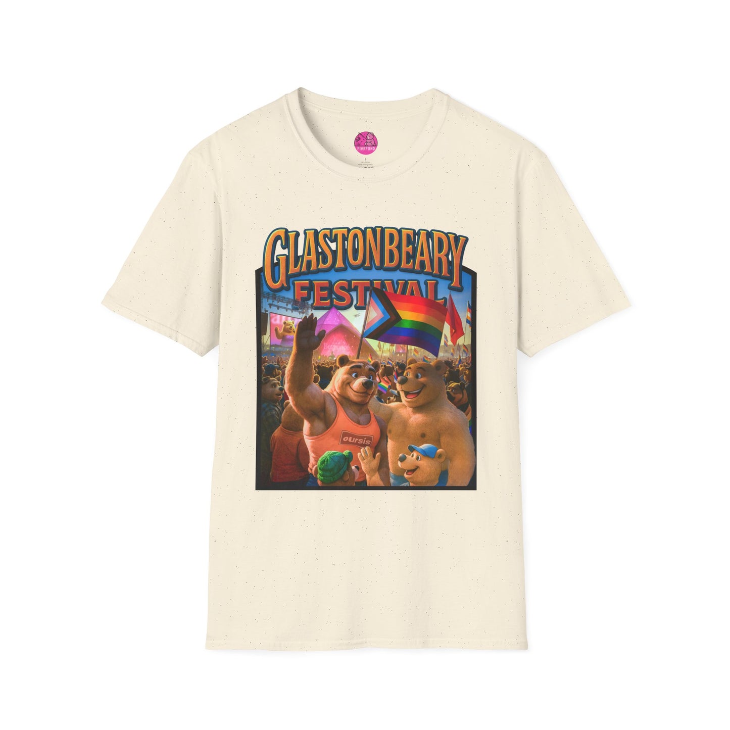 Glastonbeary Festival Unisex Tee - Bear Pride, Queer Joy, Festival Fashion