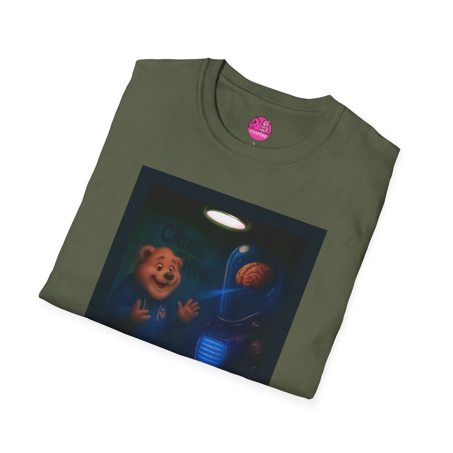 Alien Probe Softstyle Bear T-Shirt - PinkPond Tee for Sci-Fi Fans