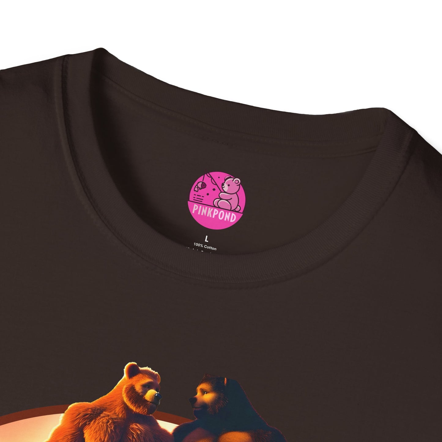 Bear Life is a Beach Unisex T-Shirt - Pride Bear Sunset Design