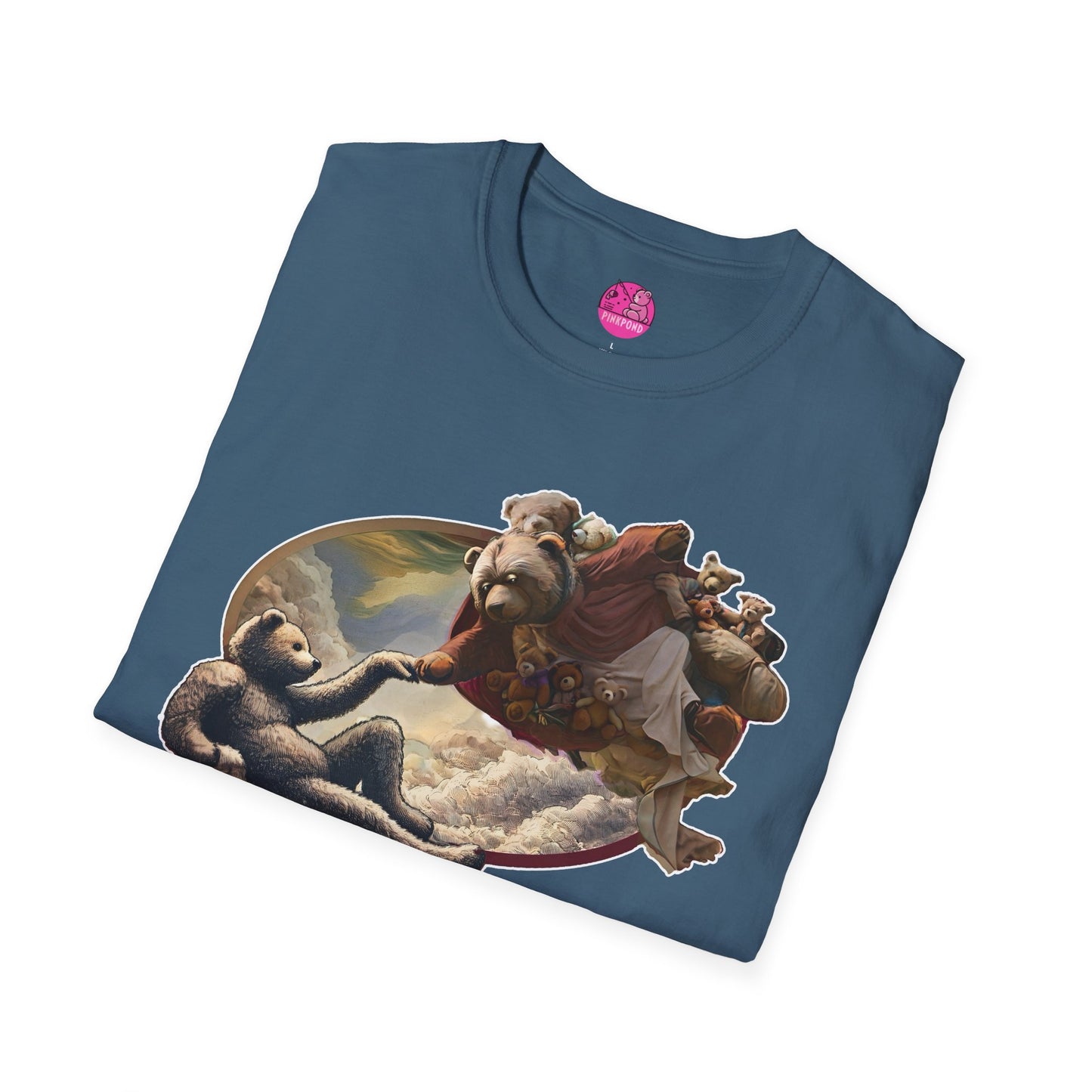 Graphic T-Shirt The Creation of Teddy - Art Lover Gift for bear Fans - Unisex Softstyle