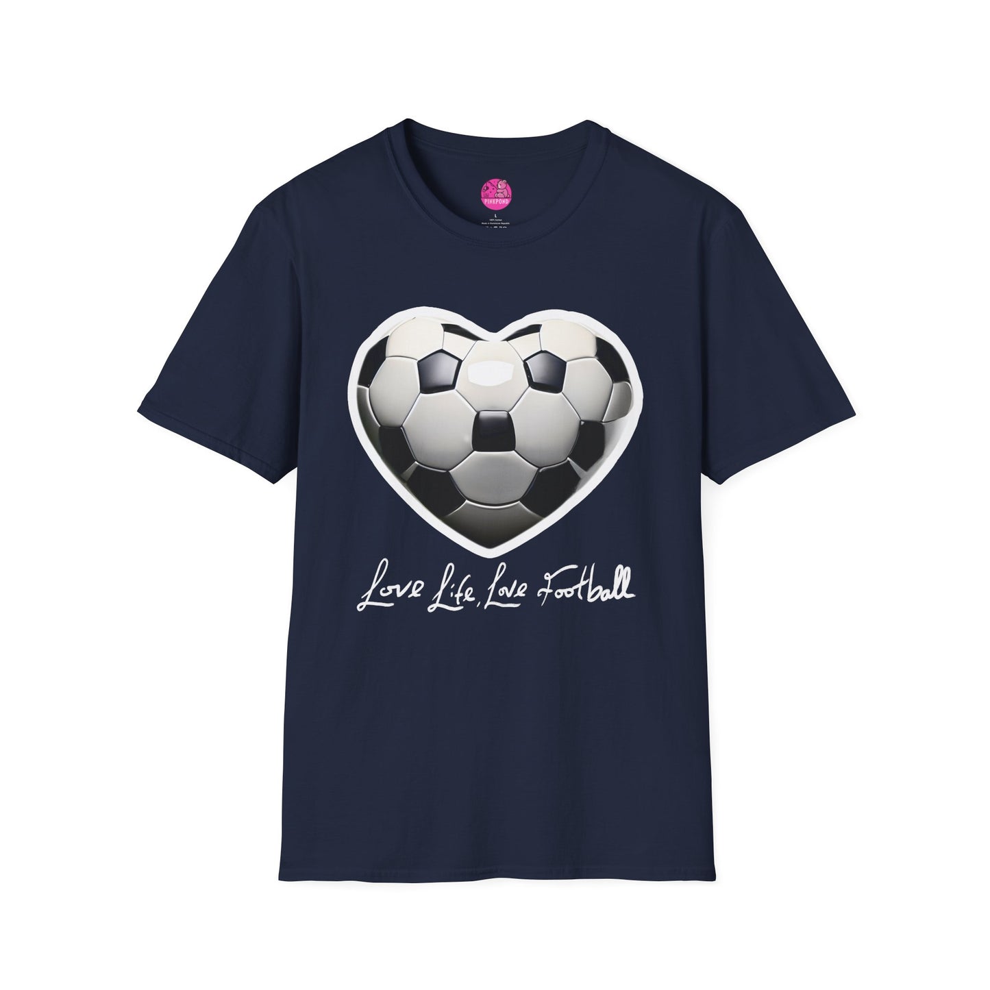 Football Heart Unisex T-Shirt - Love Life Design,