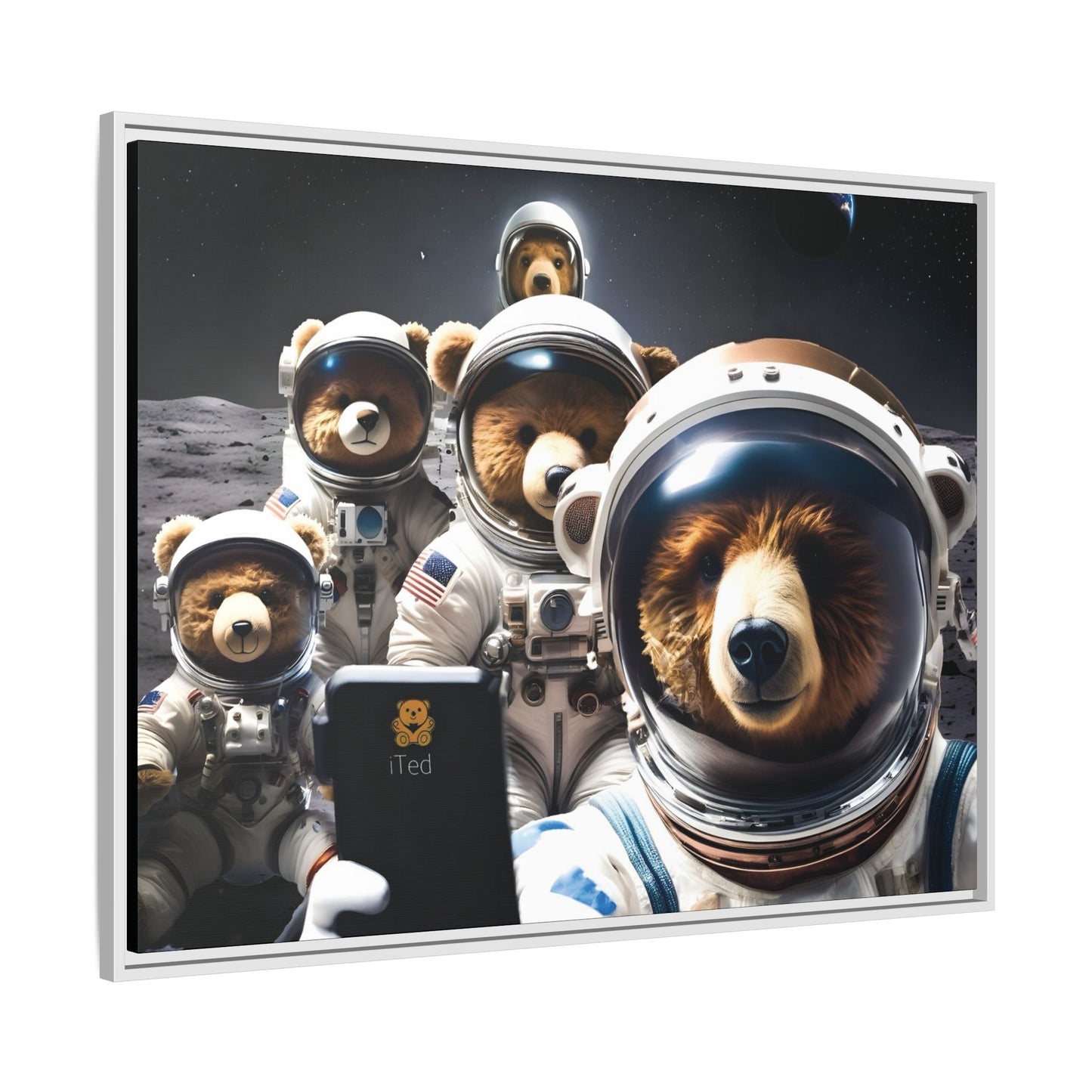 Canvas Print - Mooning Bear Selfie by Andrew McCarter