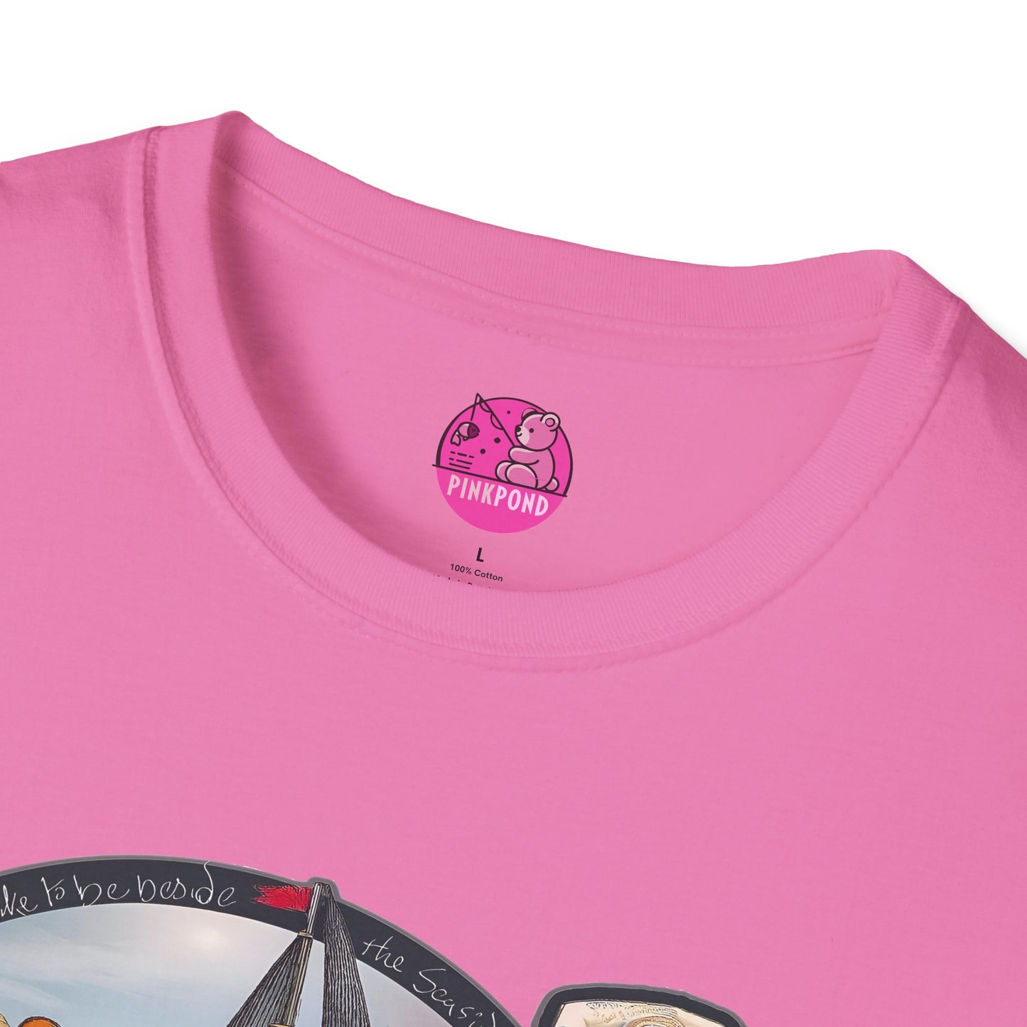 Nautical Tee - Beside the Sea Teddy Bear and Mermaid