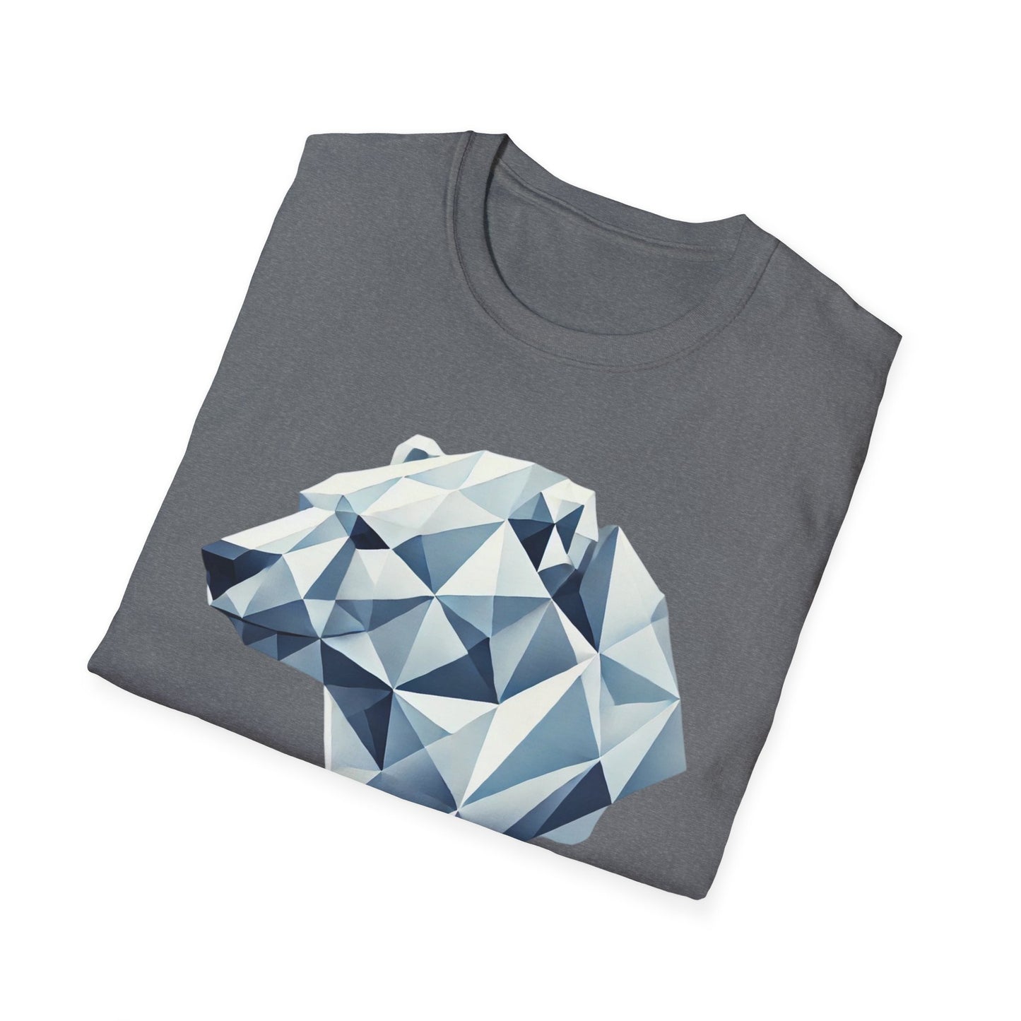 Geometric Bear Graphic Unisex Softstyle T-Shirt