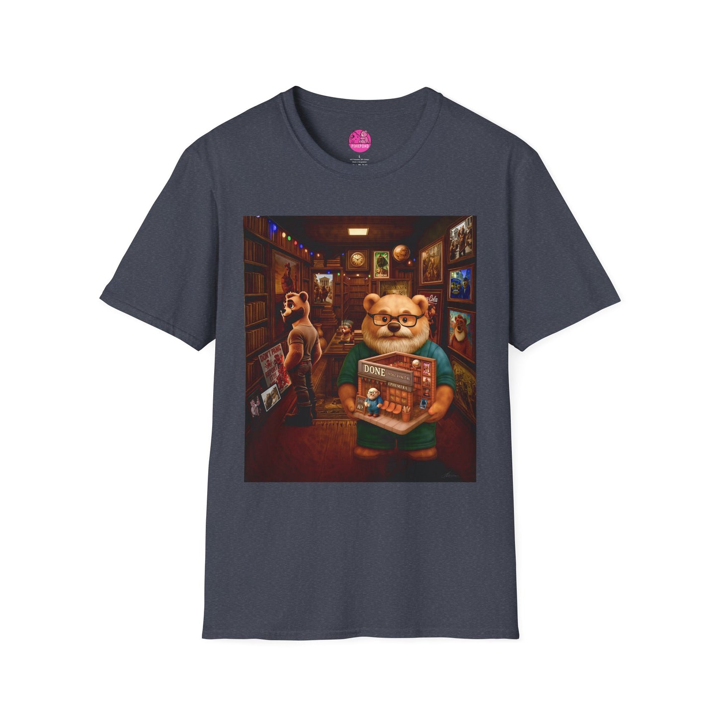 Vintage Bookstore Bear T-Shirt