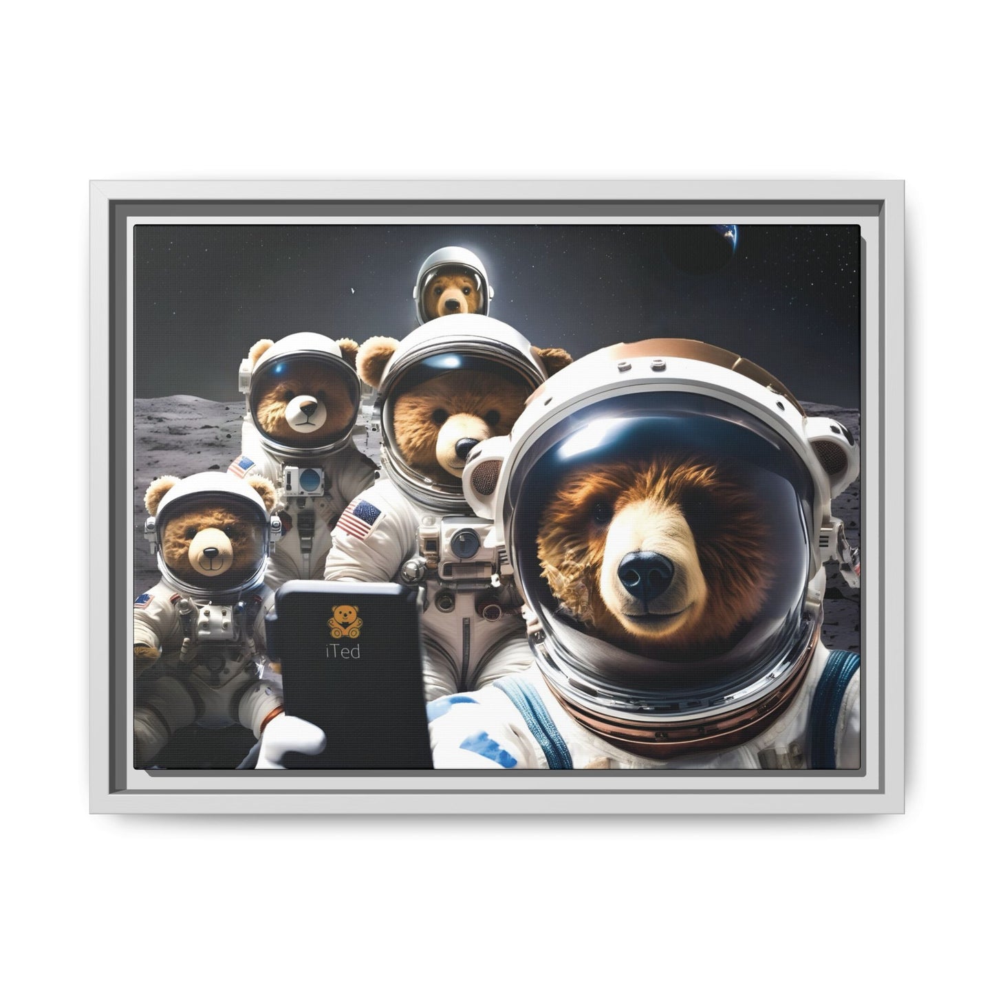 Canvas Print - Mooning Bear Selfie by Andrew McCarter