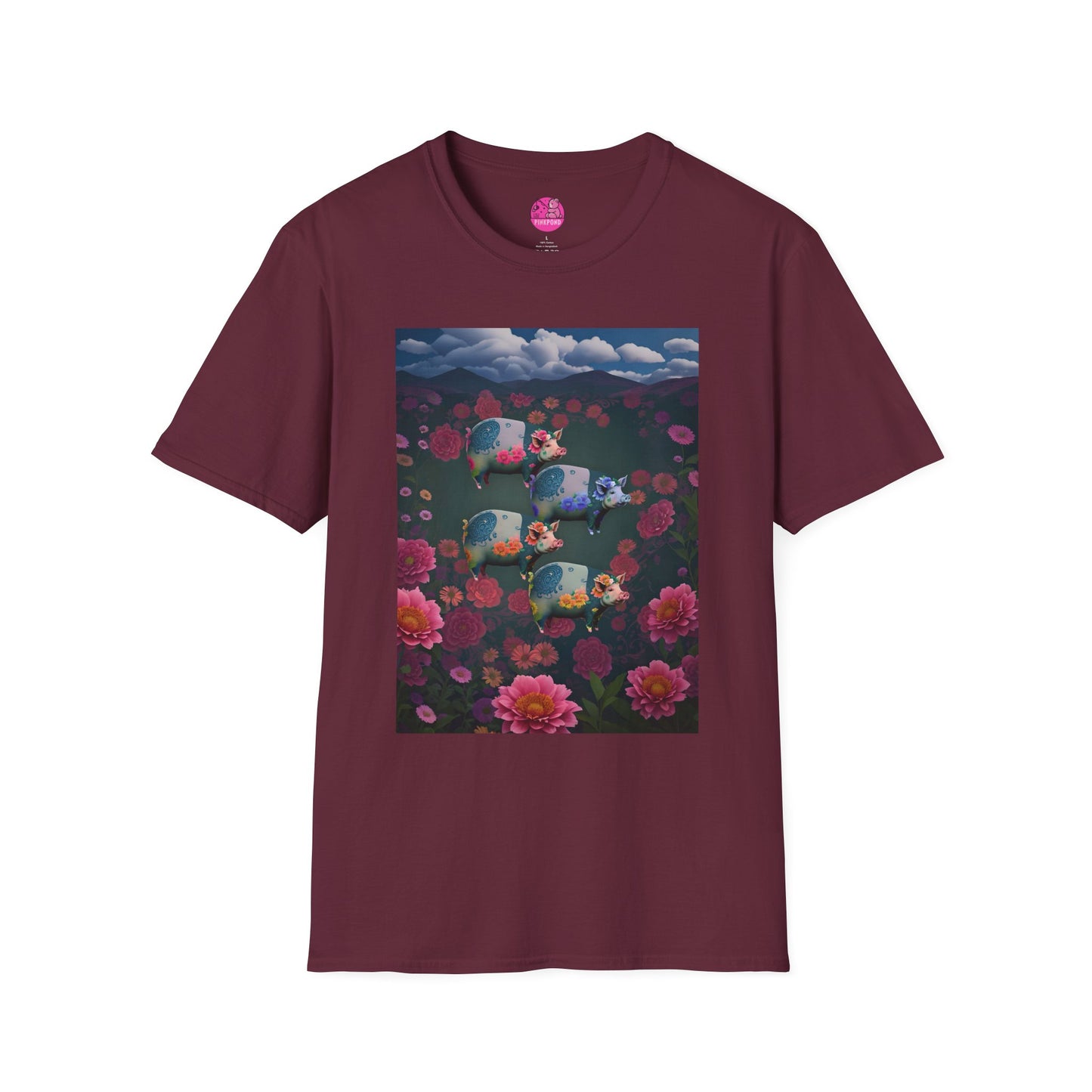 Graphic Tee Floral Flight – Unisex Softstyle T-Shirt