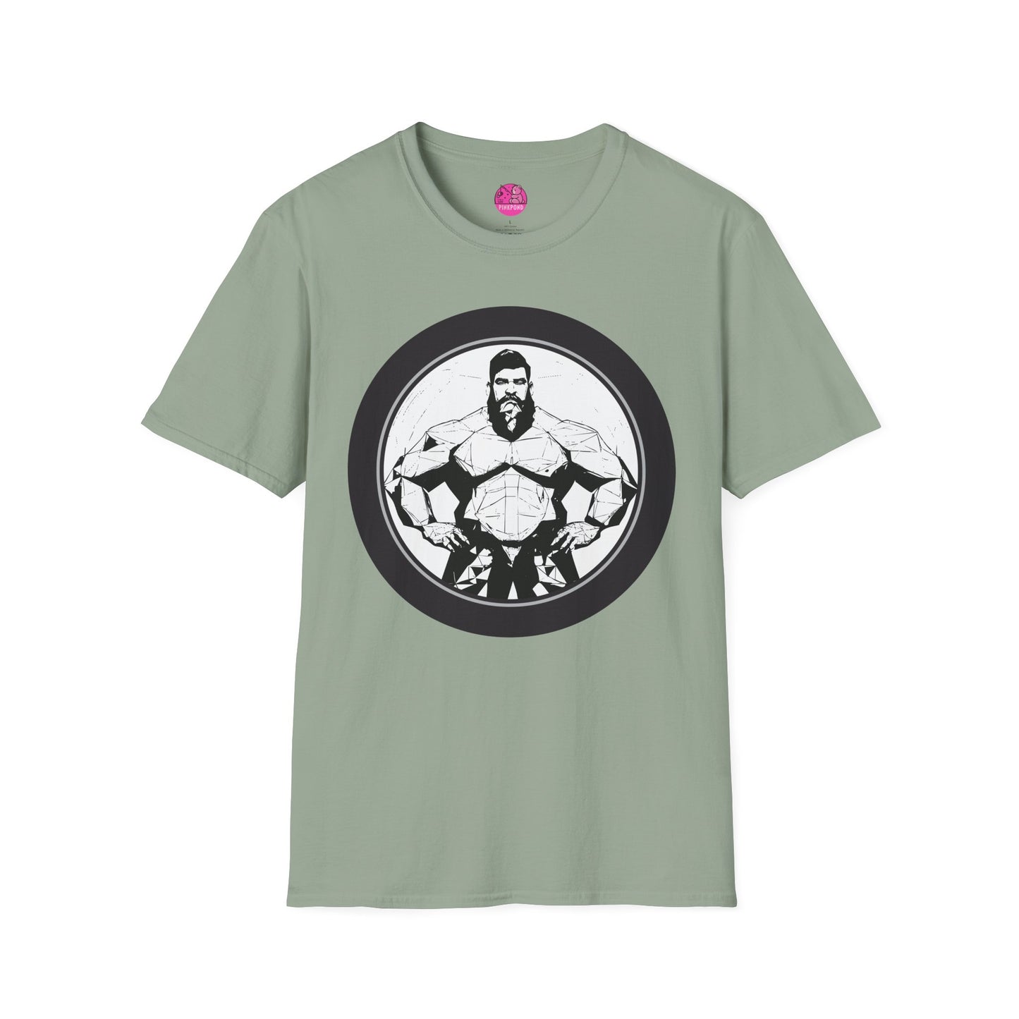 Muscle Bear T-Shirt - Bold Geometric Strength Unleash Your Inner Power