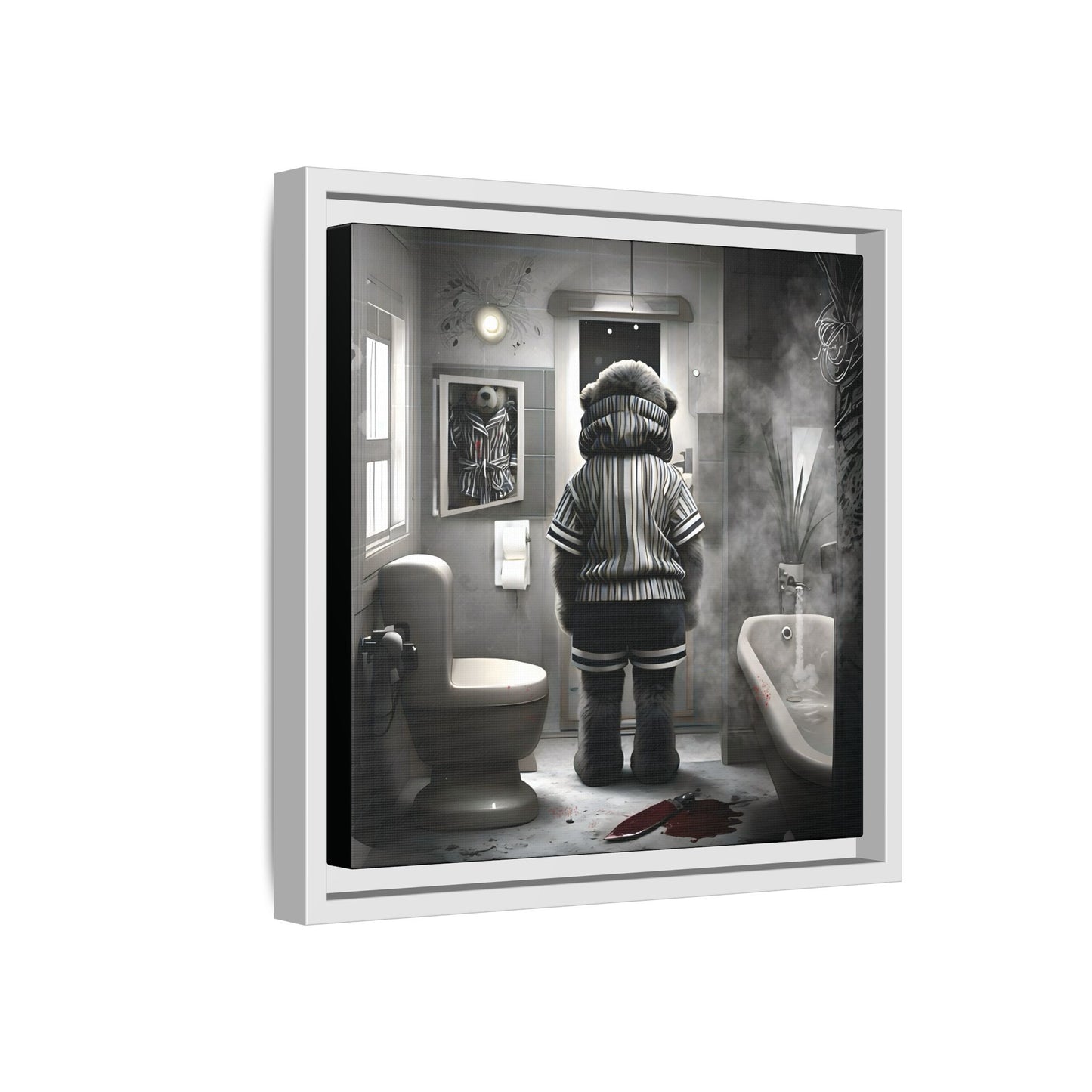 Canvas Art Print - The Untimely Demise of Benjamin Bear by Andrew McCarter, Dark Surreal Artwork