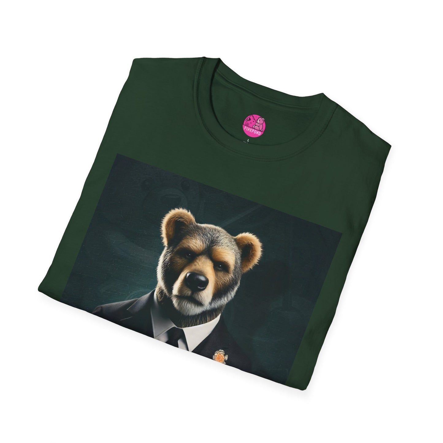 Boss Bear Graphic Tee - Unisex Softstyle T-Shirt for Power Players