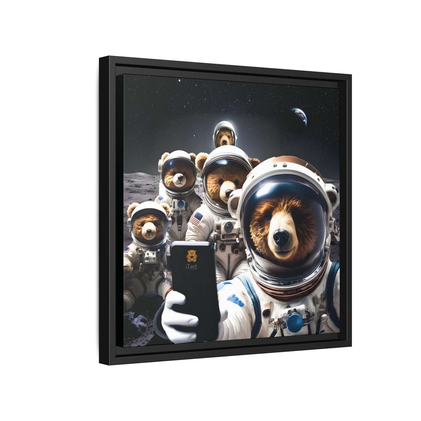 Canvas Print - Mooning Bear Selfie by Andrew McCarter