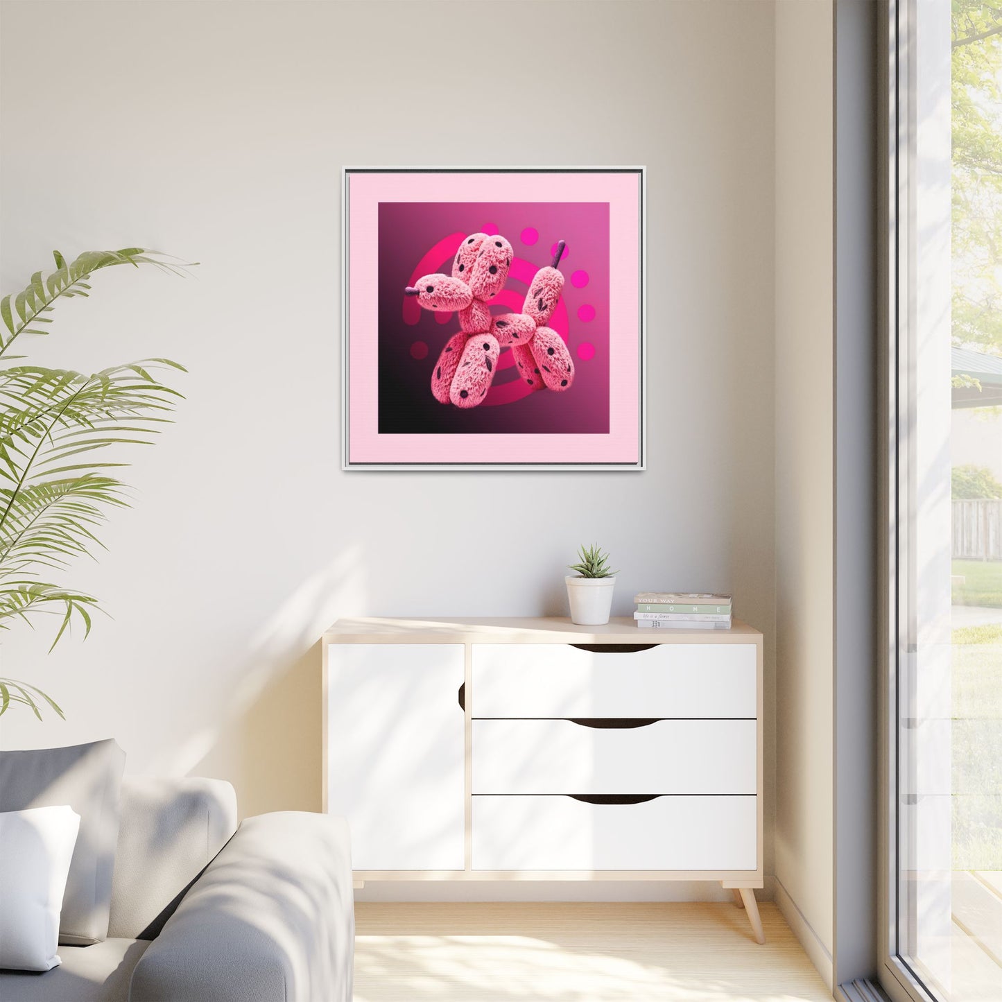 Canvas Art Print - Furry Balloon Dog