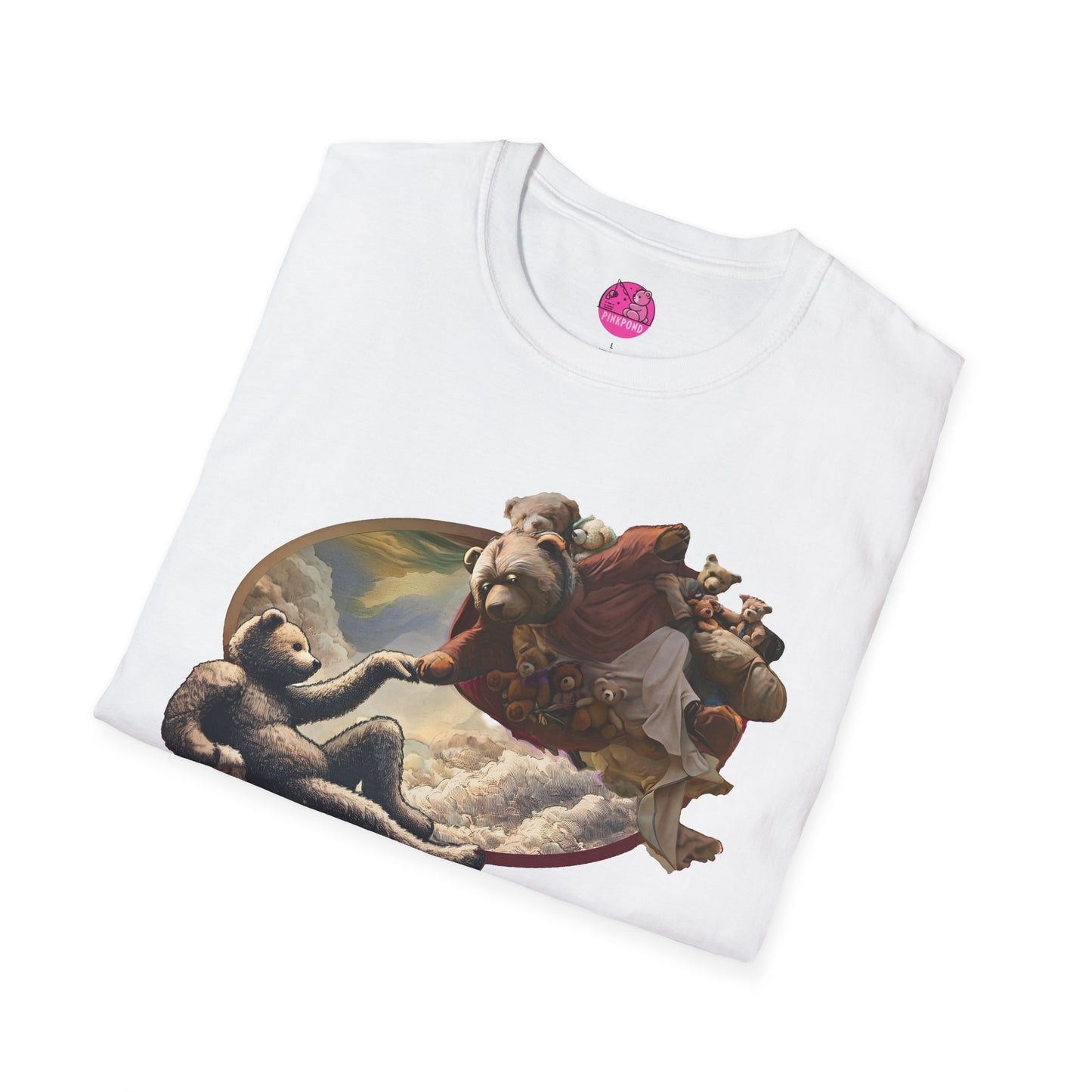Graphic T-Shirt The Creation of Teddy - Art Lover Gift for bear Fans - Unisex Softstyle