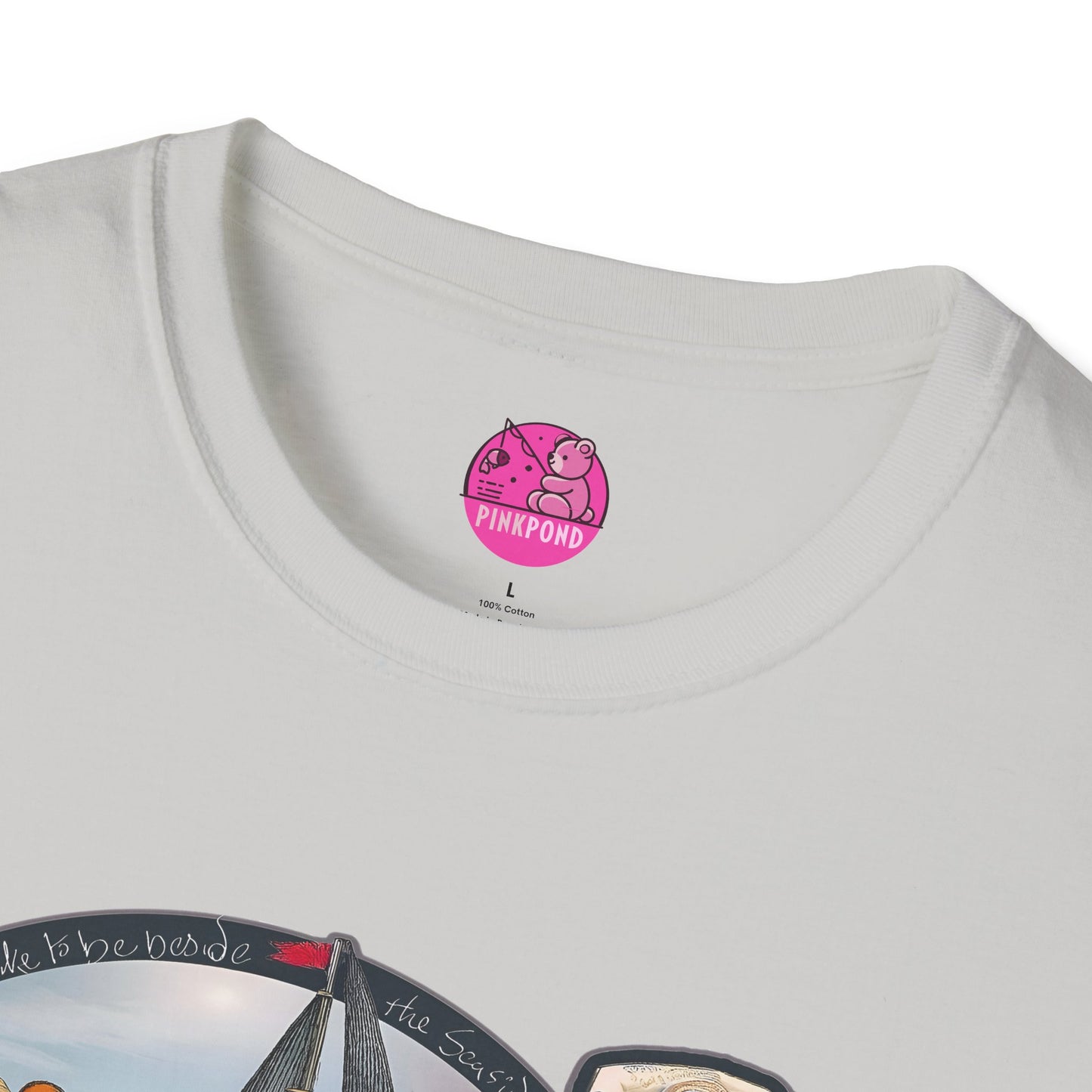 Nautical Tee - Beside the Sea Teddy Bear and Mermaid