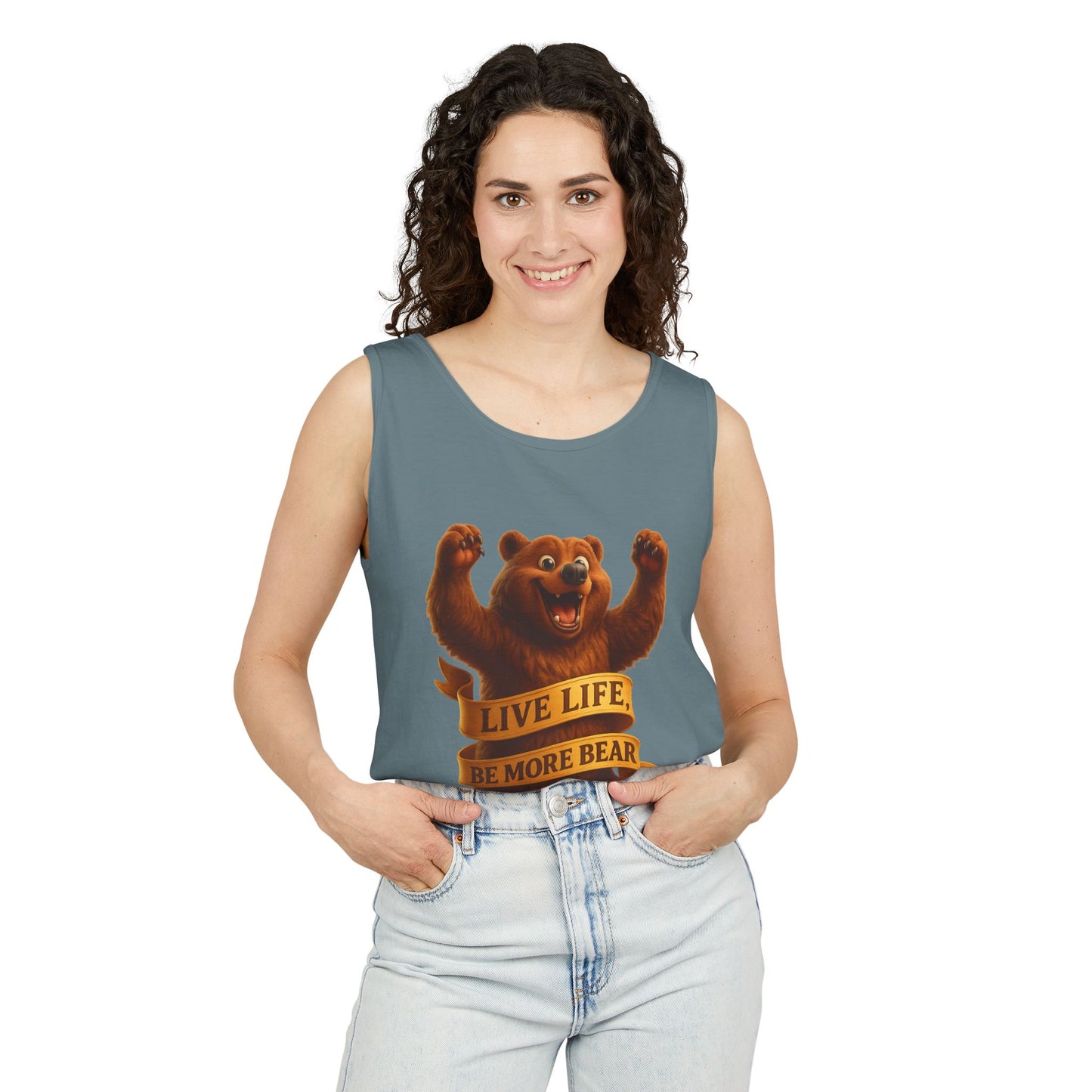 Bear Wisdom Tank Top - 'Live Life, Be More Bear'