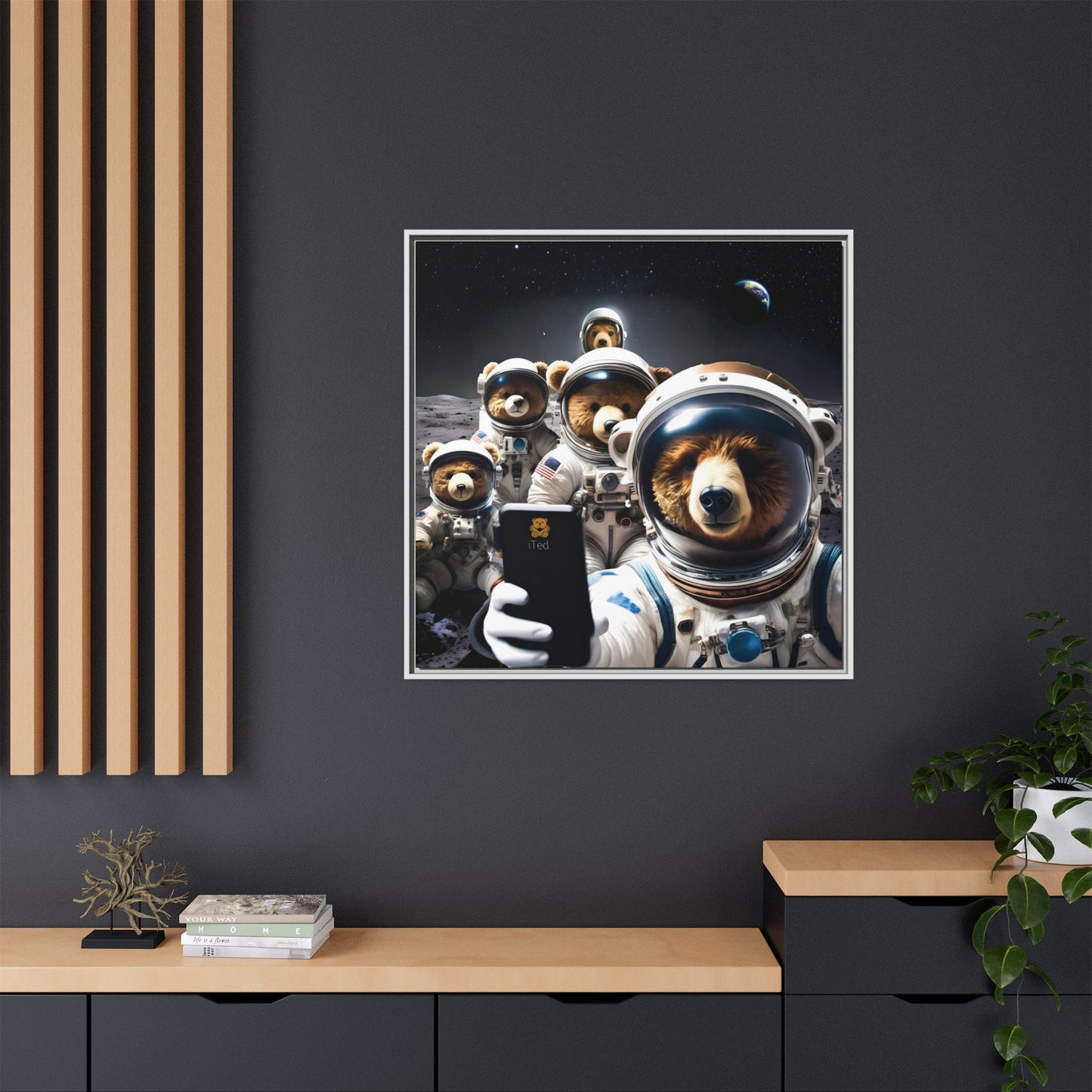 Canvas Print - Mooning Bear Selfie by Andrew McCarter