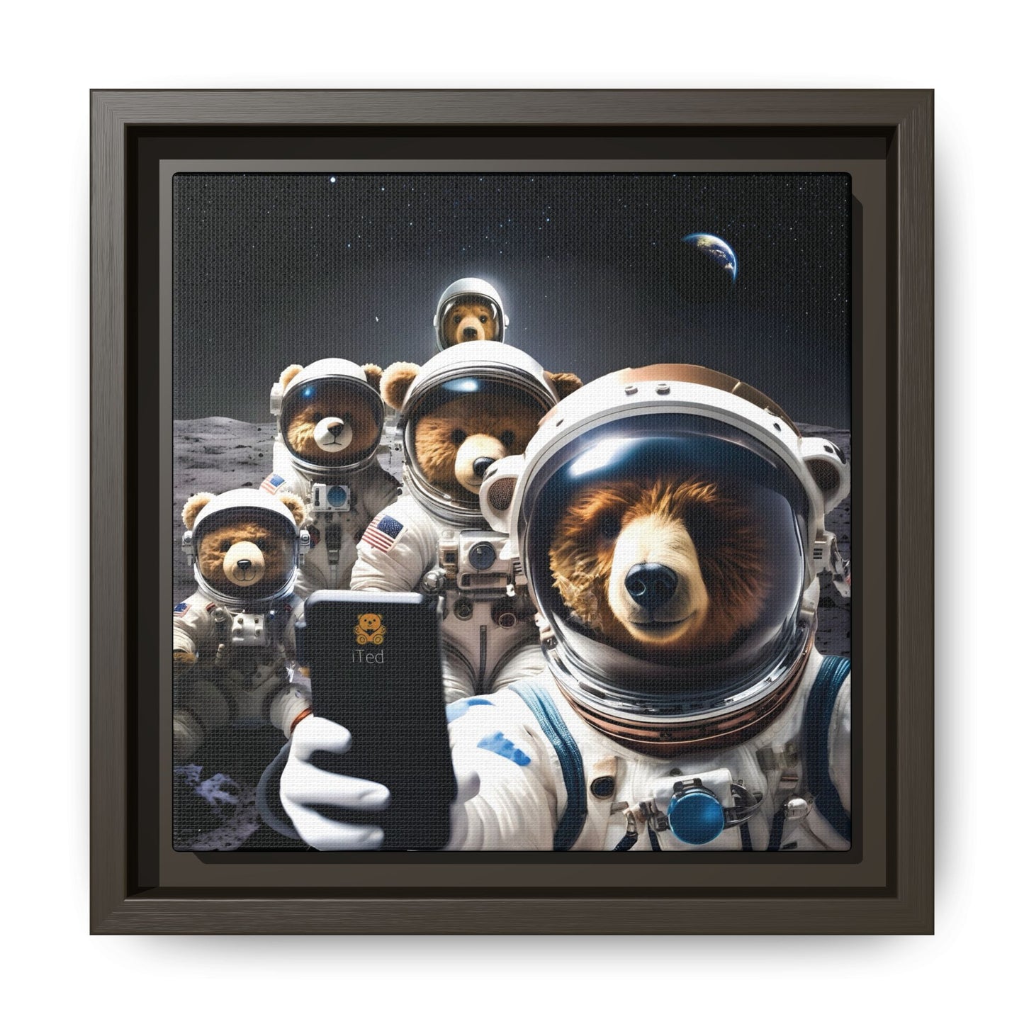 Canvas Print - Mooning Bear Selfie by Andrew McCarter