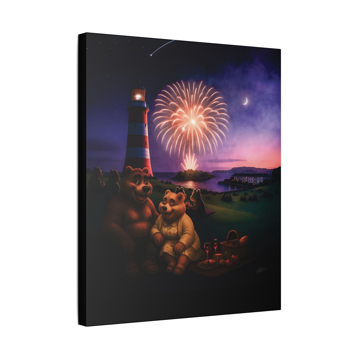 Art Canvas - The Firework Contest by Andrew McCarter