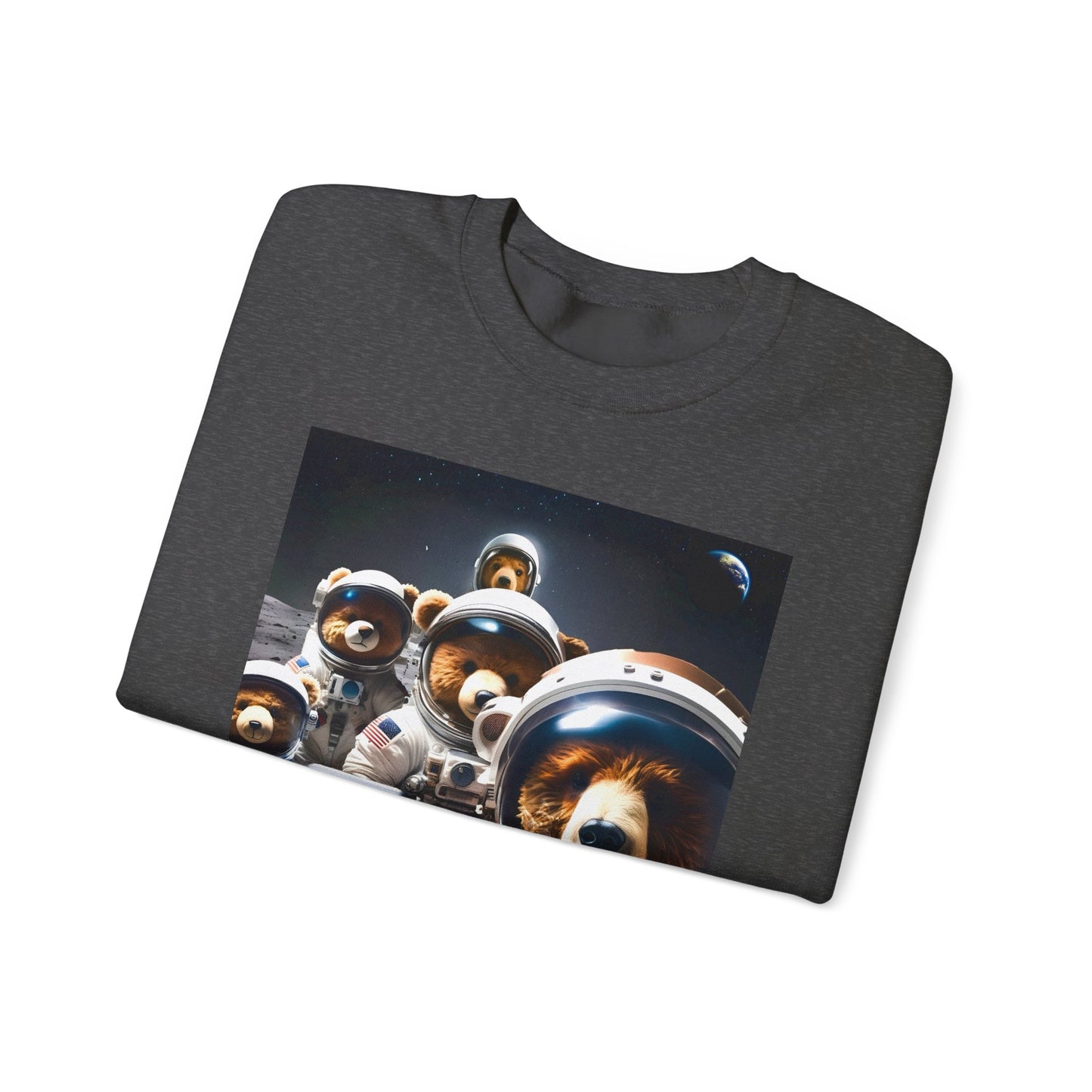 Space Bears Selfie Sweatshirt - Moon Bears Astronaut Selfies Crewneck