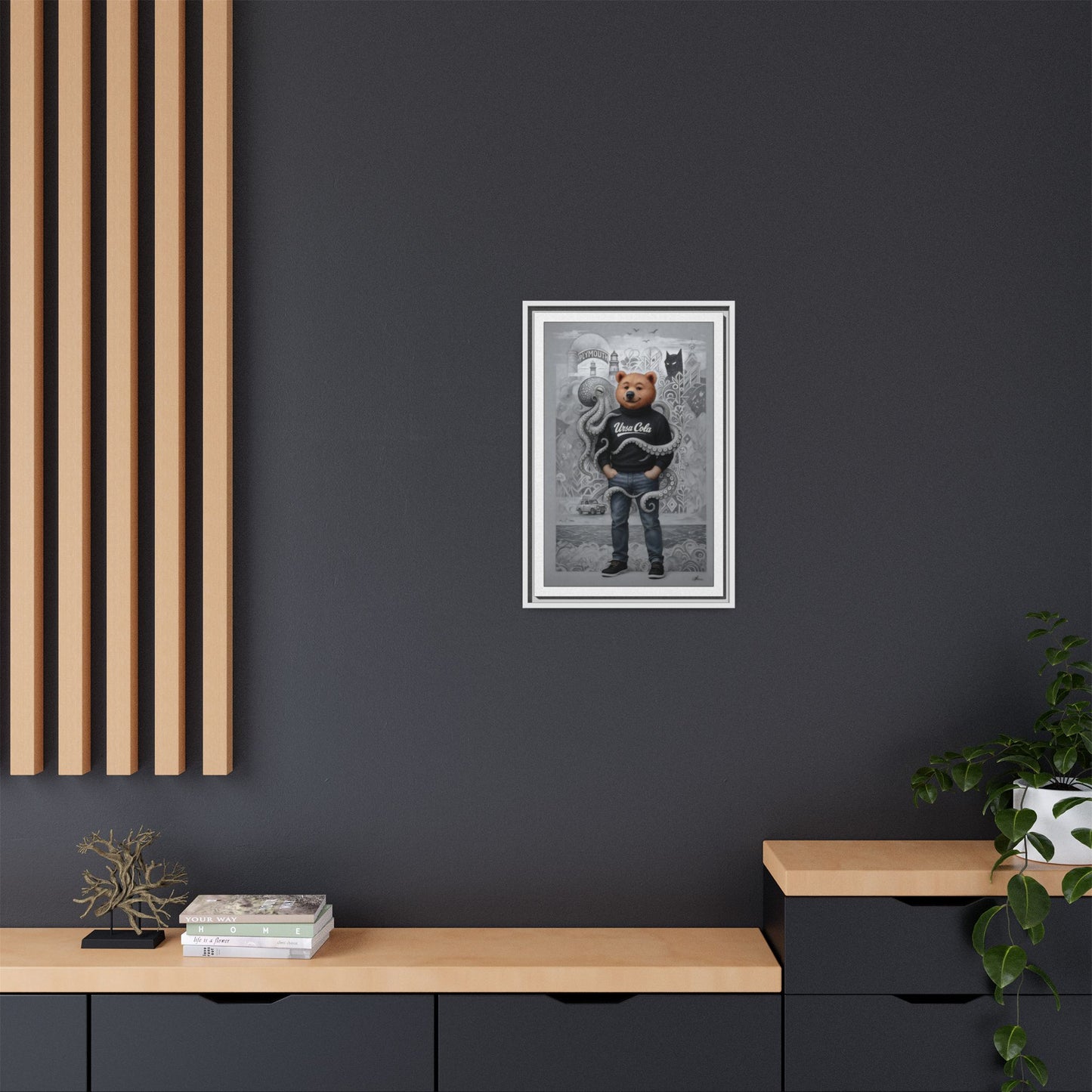 PinkPond Canvas Art Print – An Invasion of Octopi Was Announced on the News. Who Can Save Us?!