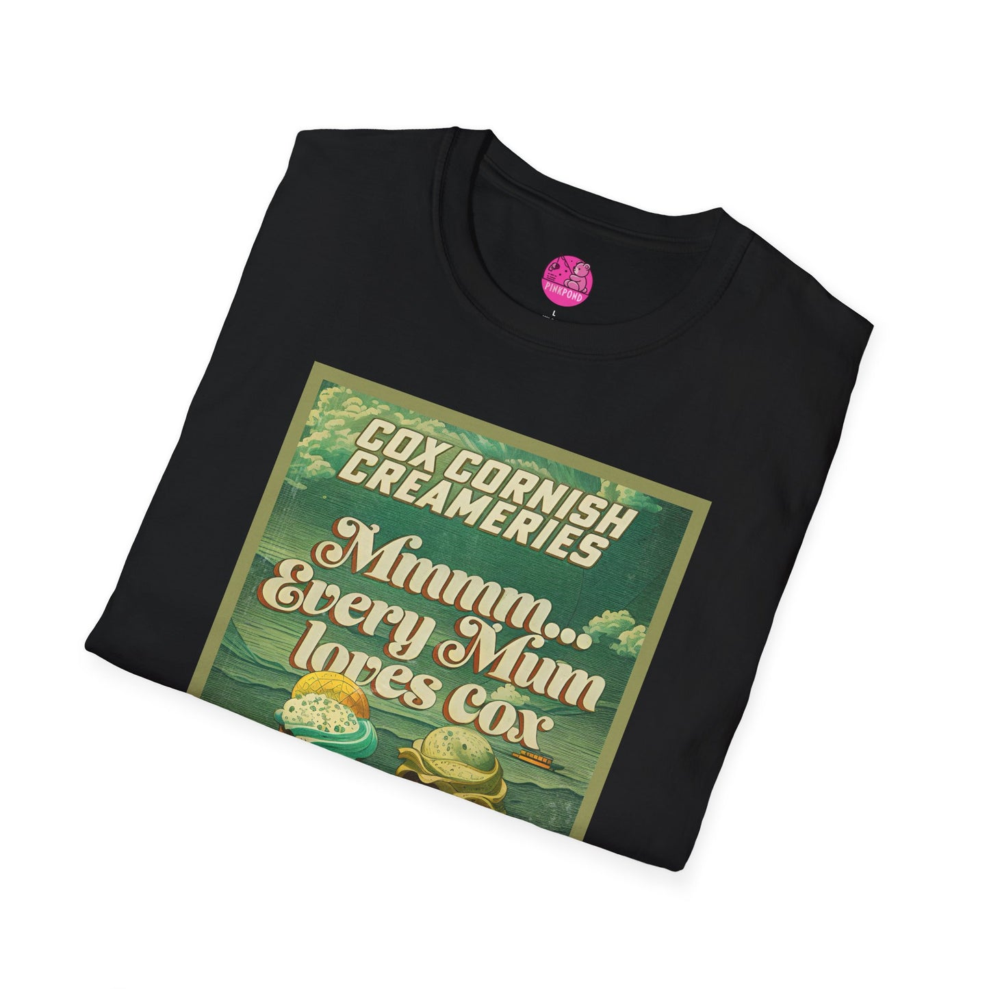 Saucy Vintage Ice Cream T-Shirt - Cox Cornish Creameries Design