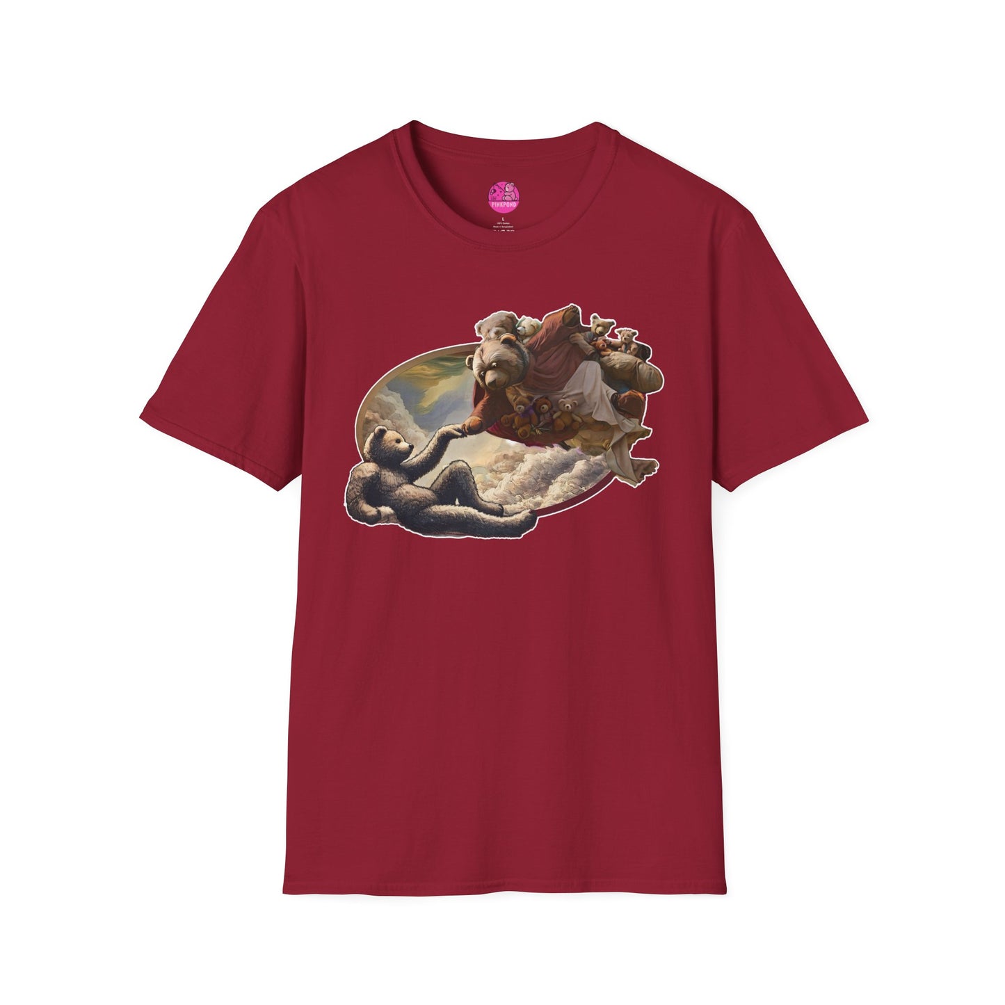 Graphic T-Shirt The Creation of Teddy - Art Lover Gift for bear Fans - Unisex Softstyle