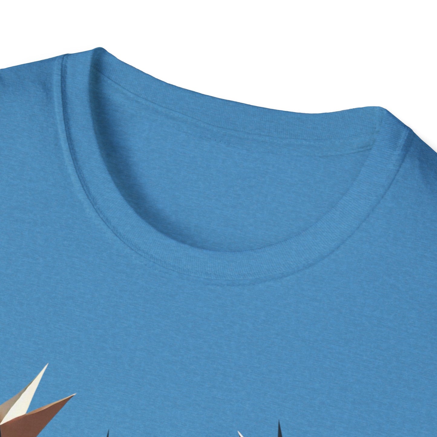 Abstract Geometric Deer Unisex Softstyle T-Shirt - Modern Nature Design