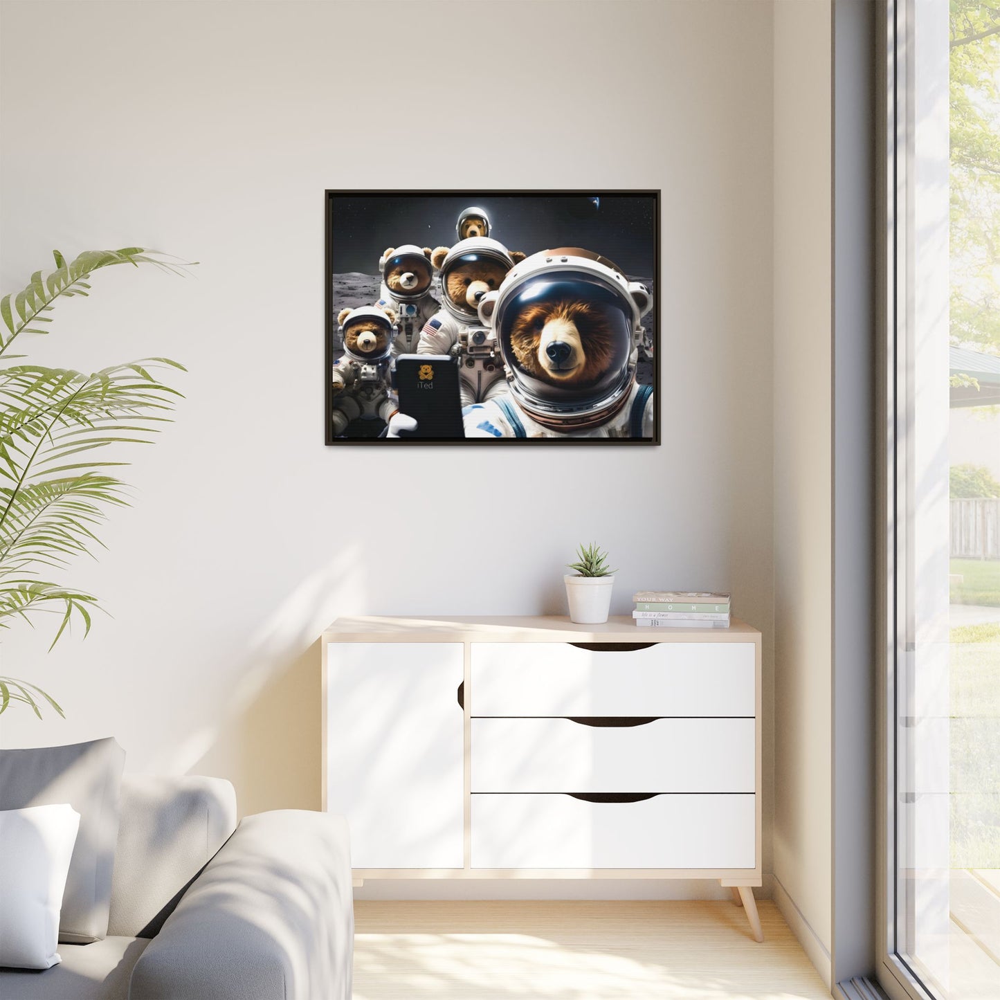 Canvas Print - Mooning Bear Selfie by Andrew McCarter