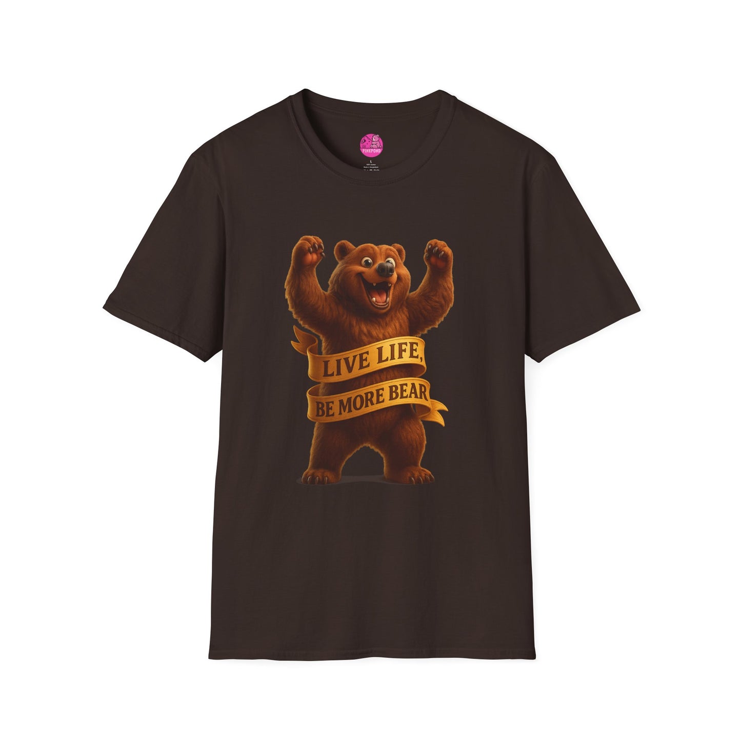 Be More Bear Tee - Softstyle T-Shirt by PinkPond