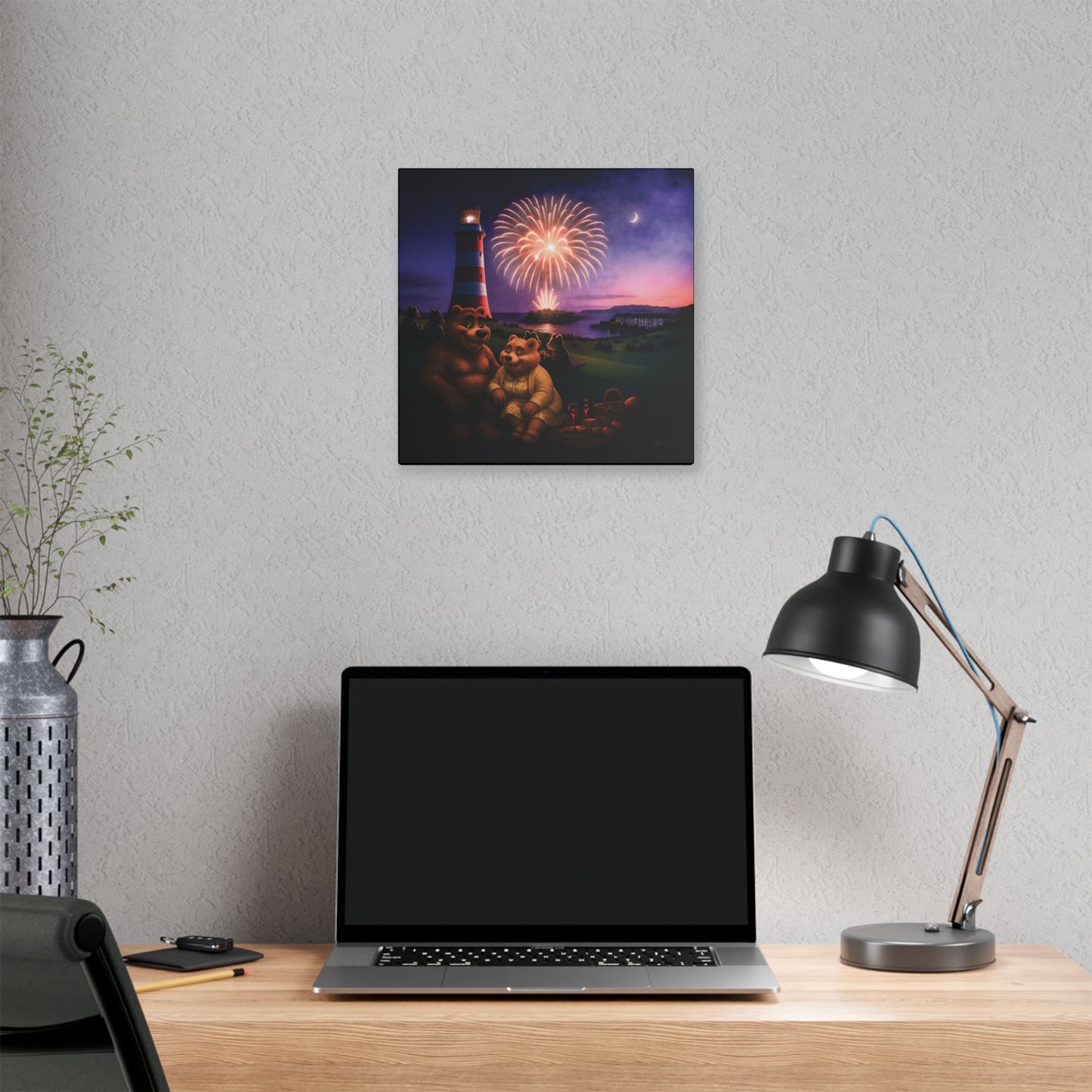 Art Canvas - The Firework Contest by Andrew McCarter