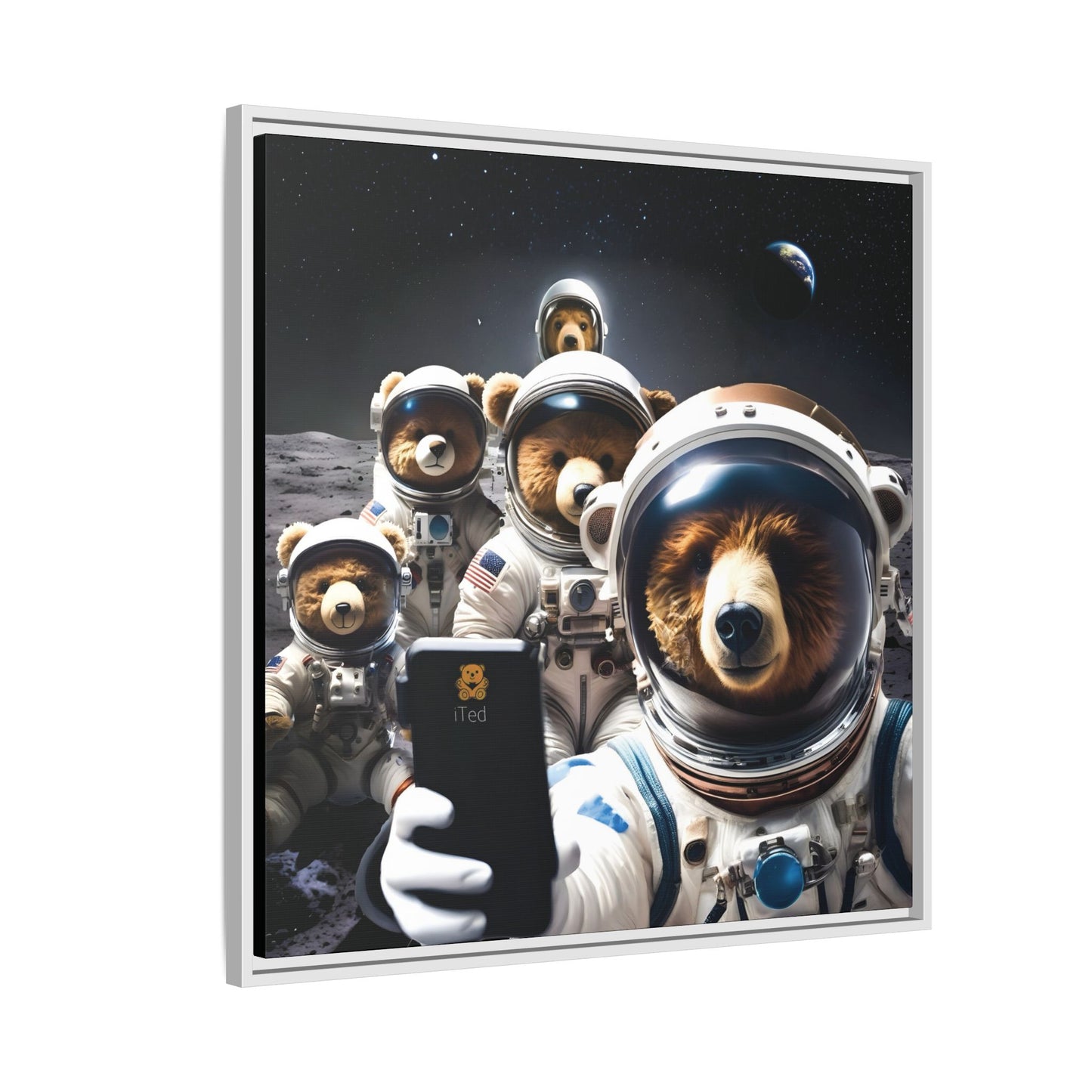 Canvas Print - Mooning Bear Selfie by Andrew McCarter