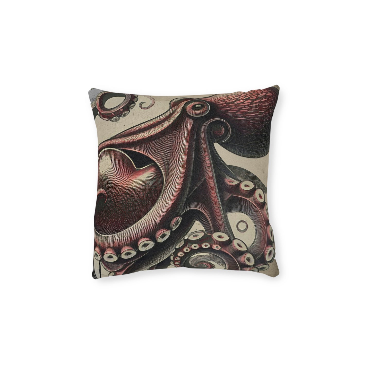 Square Pillow Kraken Reversible Cushion - PinkPond Home
