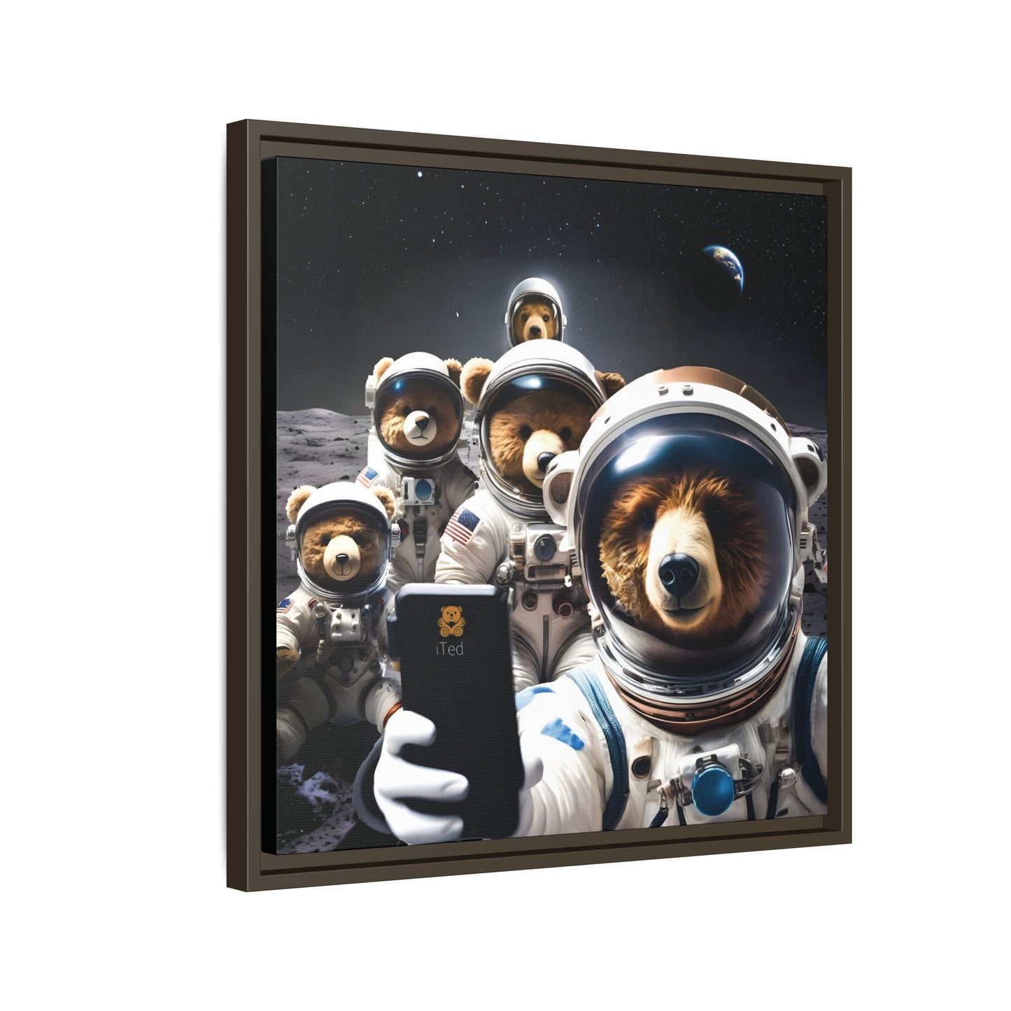 Canvas Print - Mooning Bear Selfie by Andrew McCarter