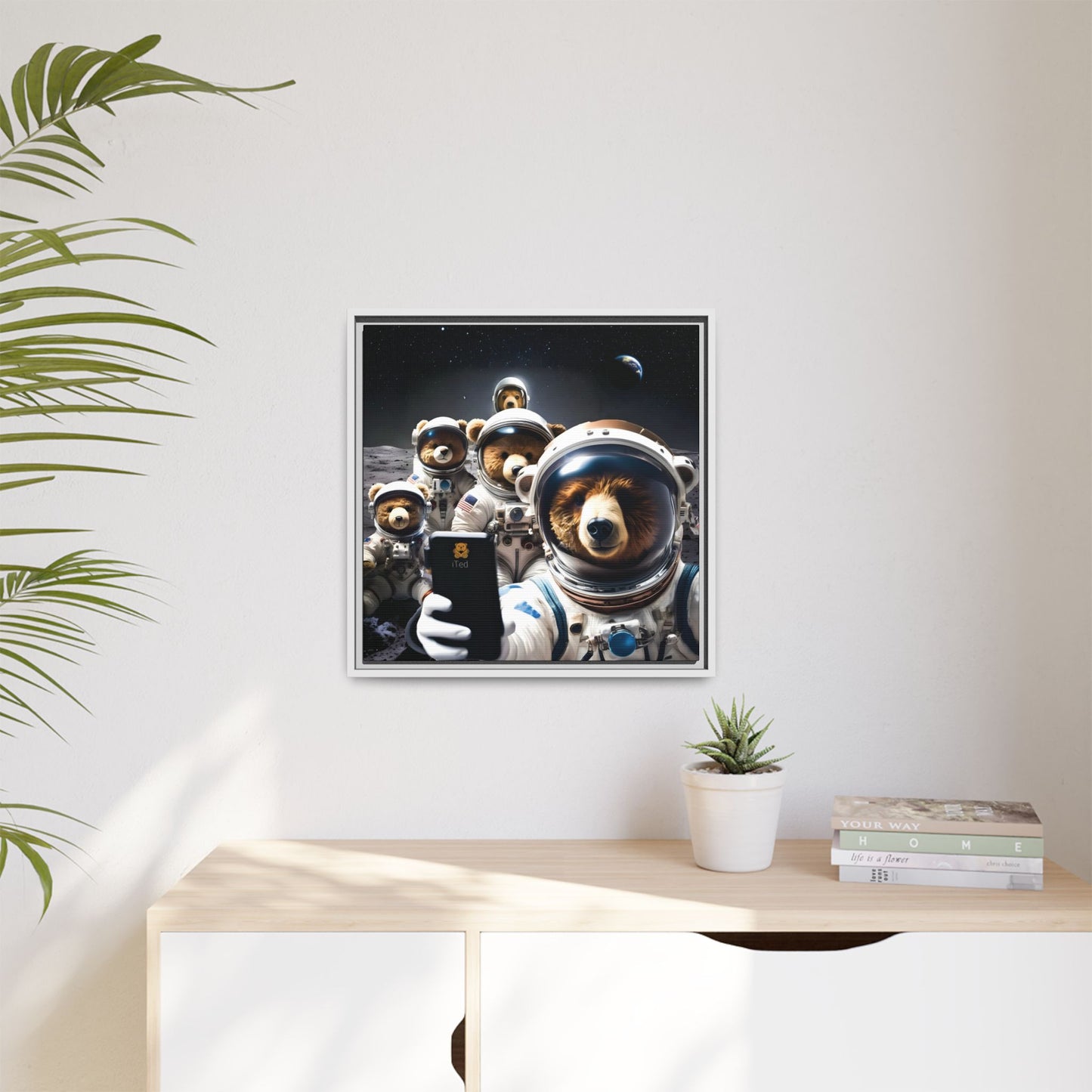 Canvas Print - Mooning Bear Selfie by Andrew McCarter