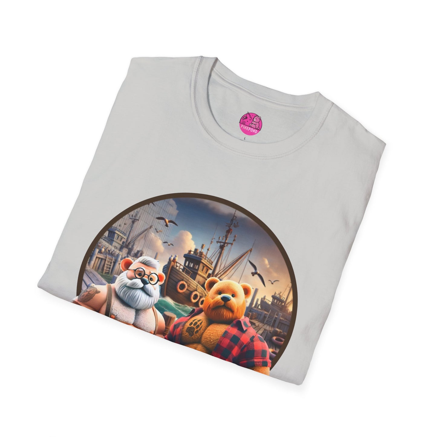 Dockside Daddies T-Shirt - Rugged Bear Seafaring Vibes Tee