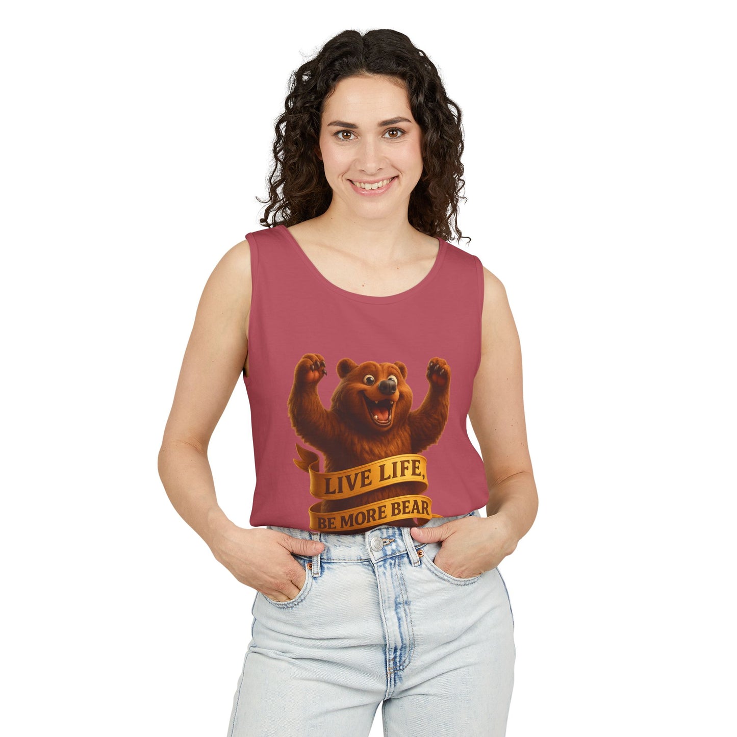 Bear Wisdom Tank Top - 'Live Life, Be More Bear'