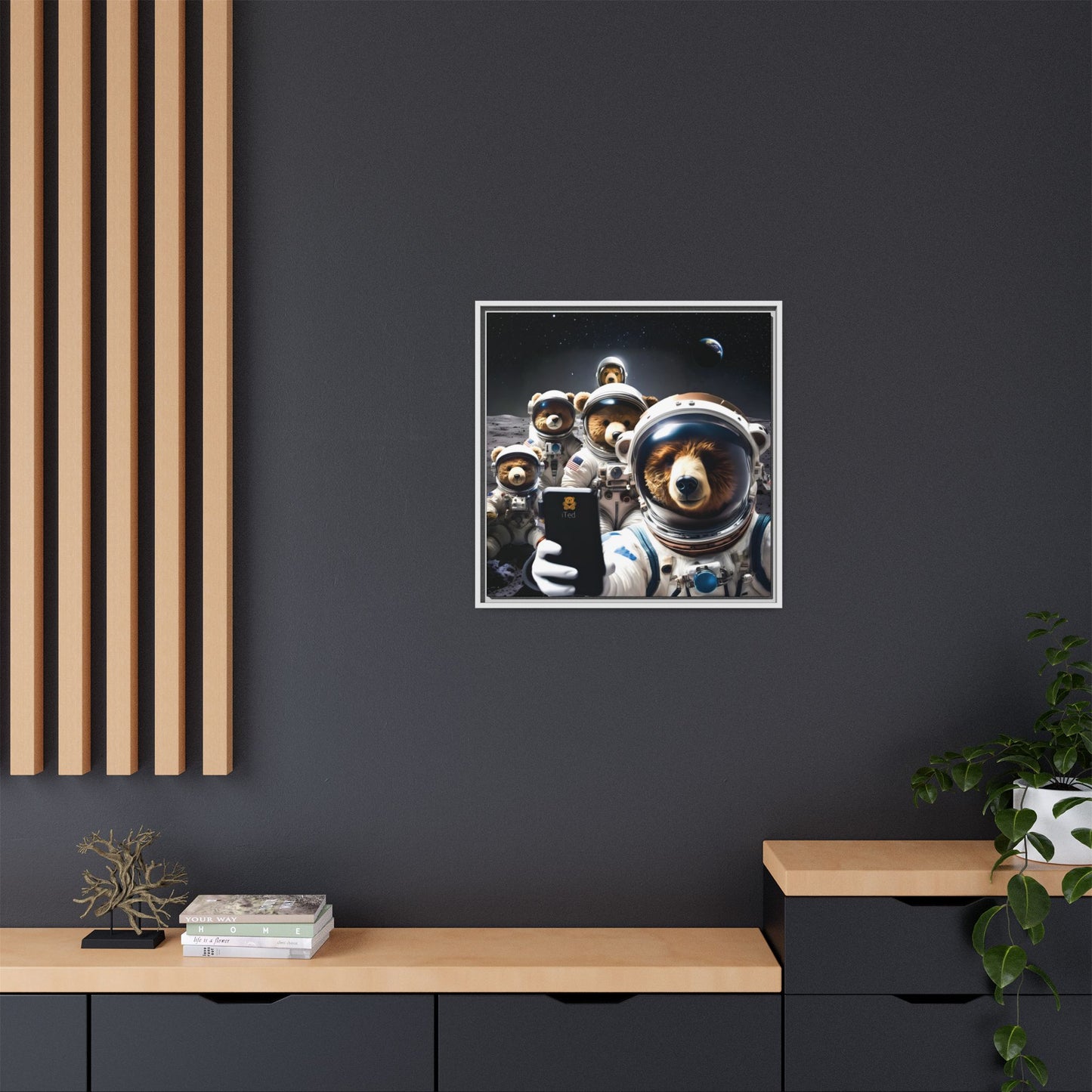 Canvas Print - Mooning Bear Selfie by Andrew McCarter