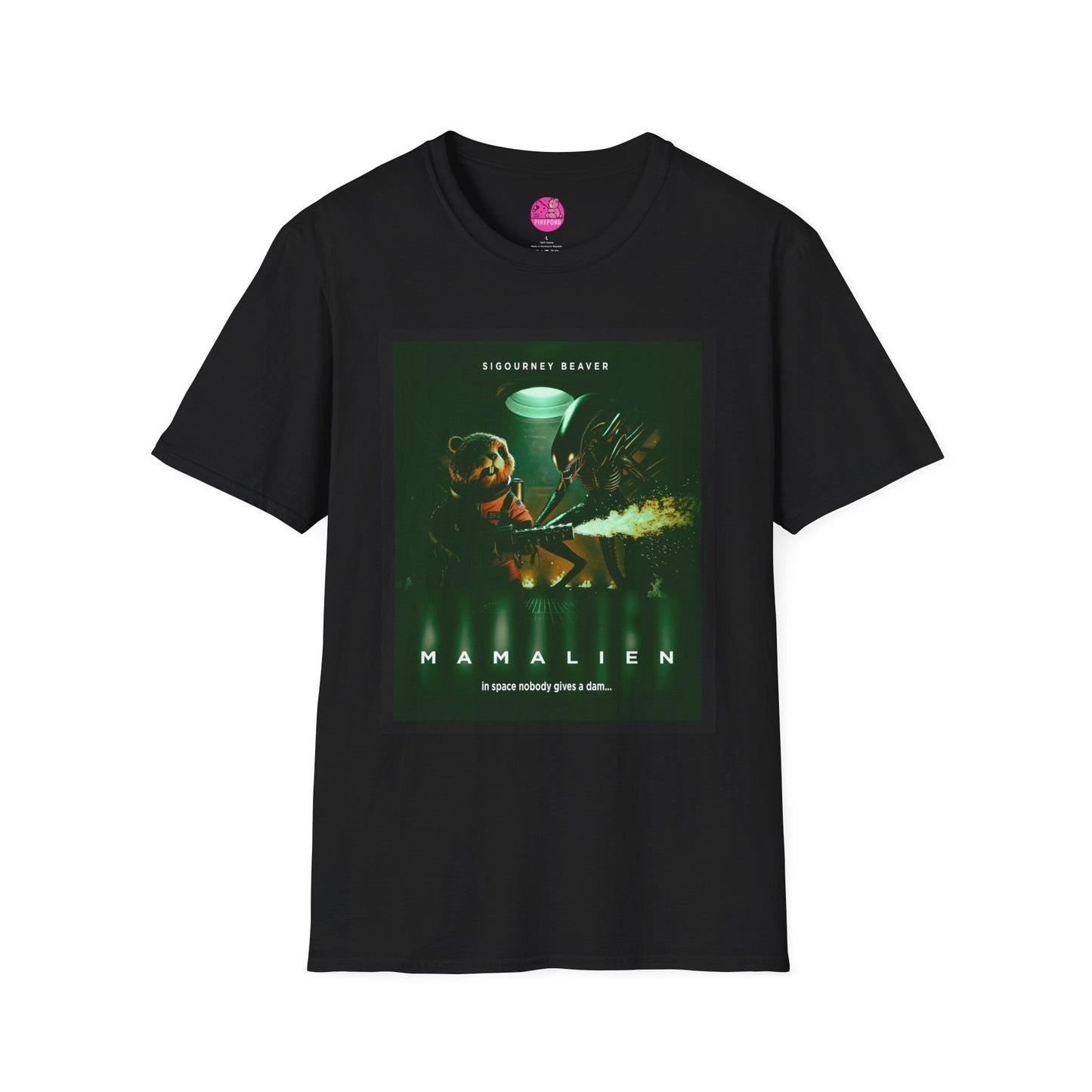 Xeno -Green Alien Parody Sci-Fi T-Shirt Featuring Sigourney Beaver
