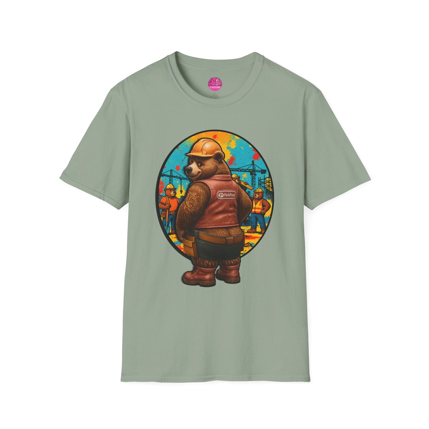 Graphic Tee Builder’s Bum Bear Unisex Softstyle T-Shirt