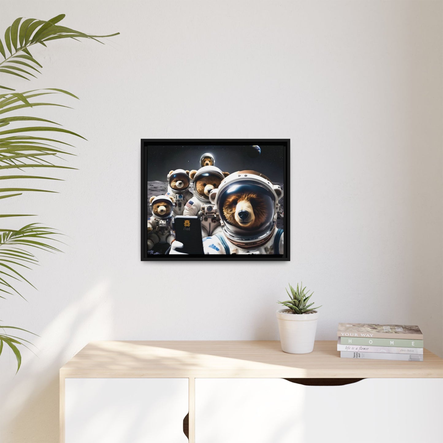 Canvas Print - Mooning Bear Selfie by Andrew McCarter