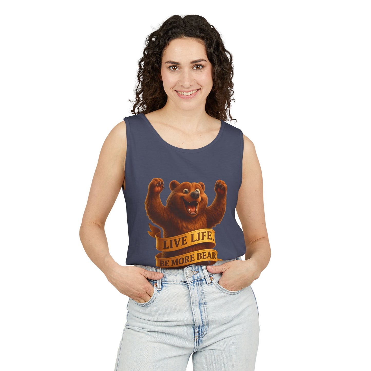 Bear Wisdom Tank Top - 'Live Life, Be More Bear'